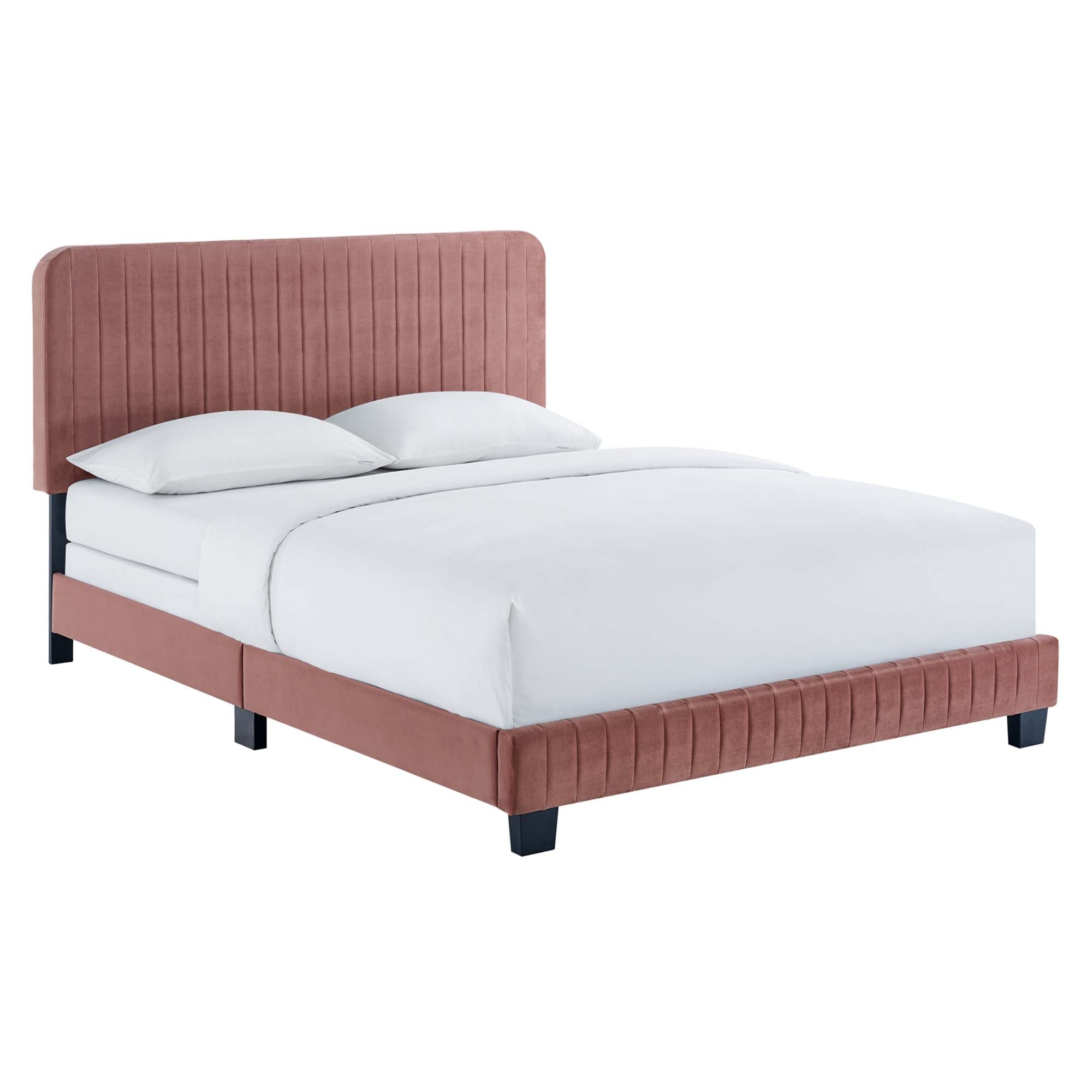 Celine Channel Tufted Performance Velvet Twin Bed by Modway - Best Buy Furniture