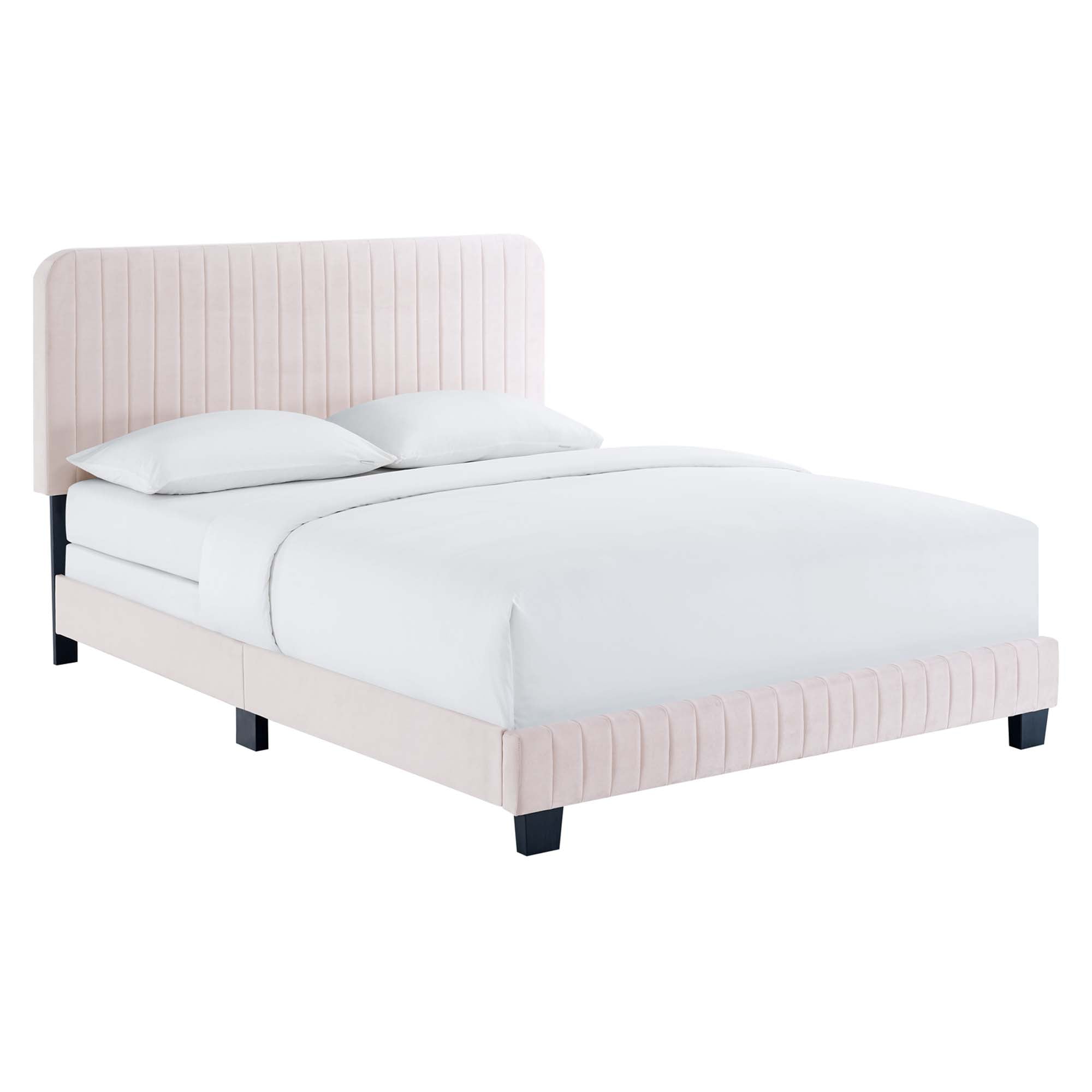 Celine Channel Tufted Performance Velvet Twin Bed by Modway - Best Buy Furniture