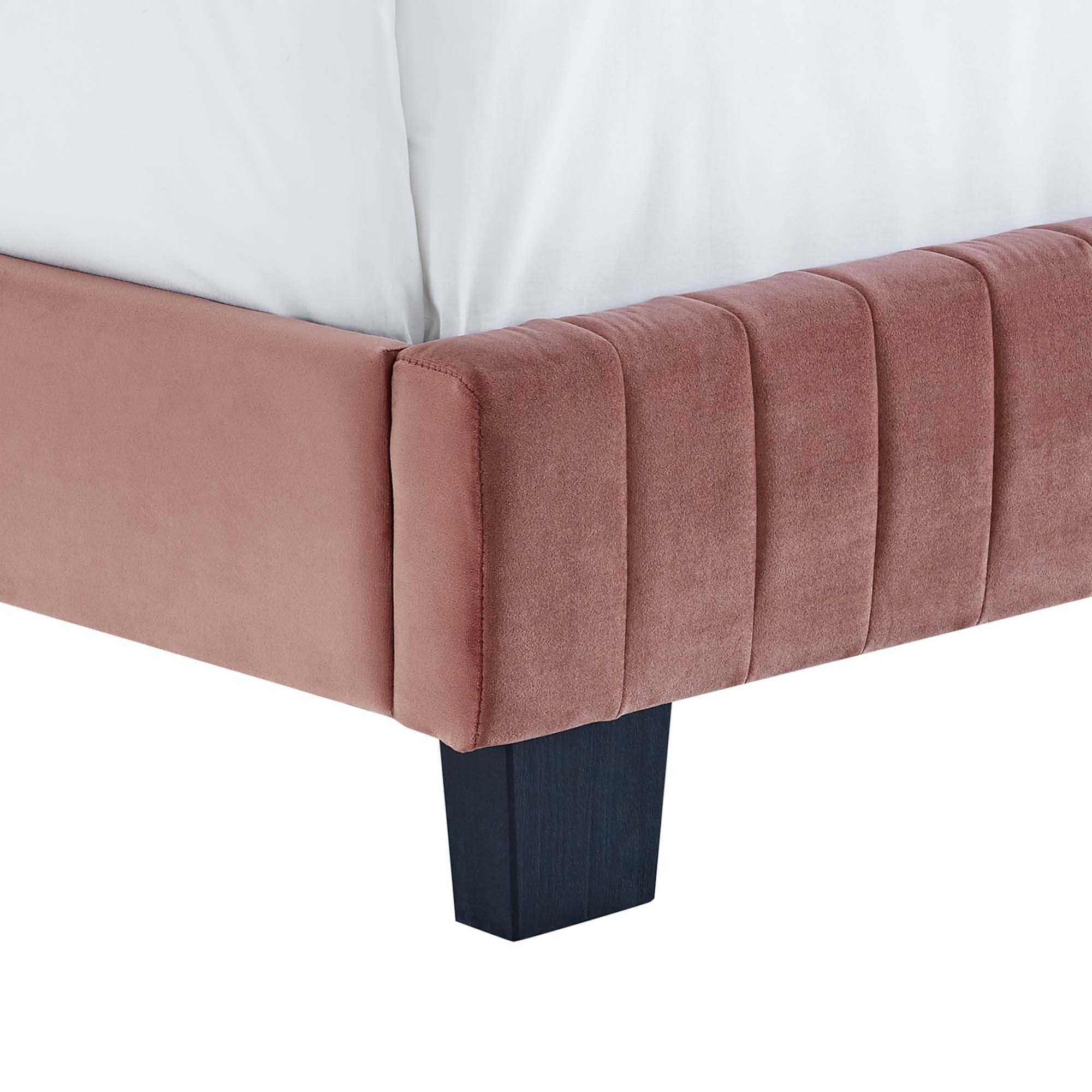 Celine Channel Tufted Performance Velvet Queen Platform Bed by Modway - Best Buy Furniture