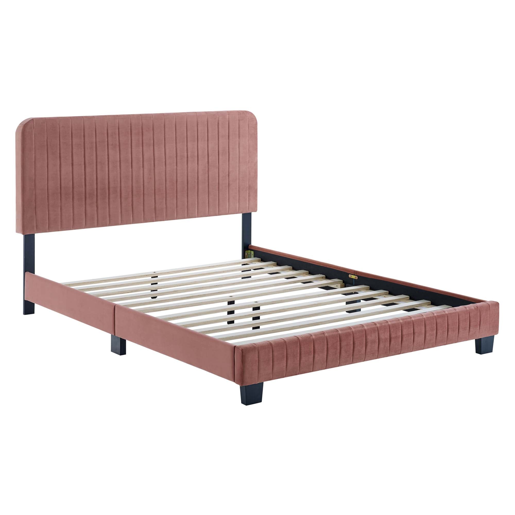 Celine Channel Tufted Performance Velvet Full Platform Bed by Modway - Best Buy Furniture