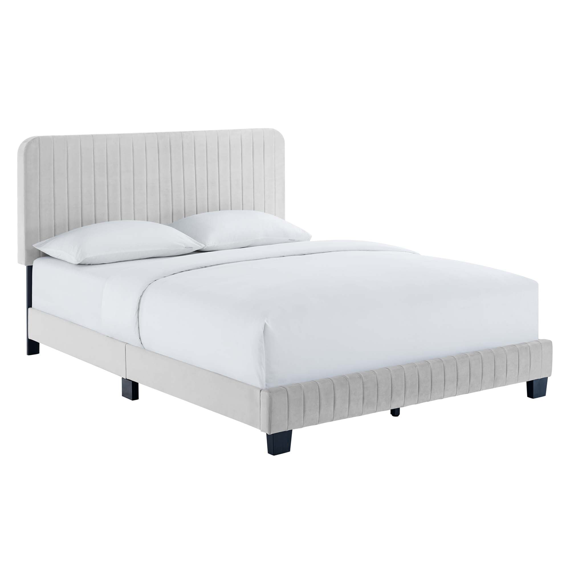 Celine Channel Tufted Performance Velvet Twin Platform Bed by Modway - Best Buy Furniture