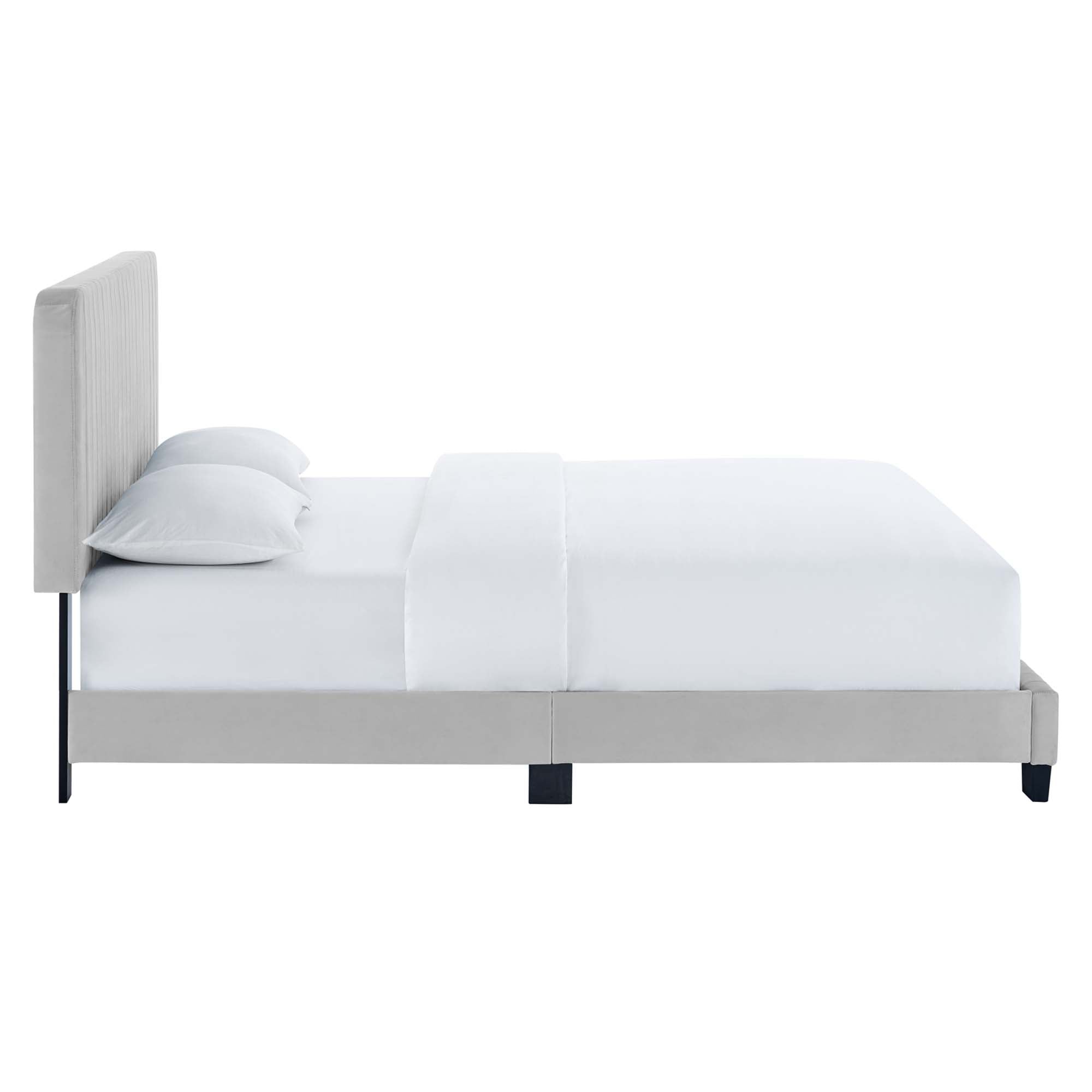 Celine Channel Tufted Performance Velvet Twin Platform Bed by Modway - Best Buy Furniture