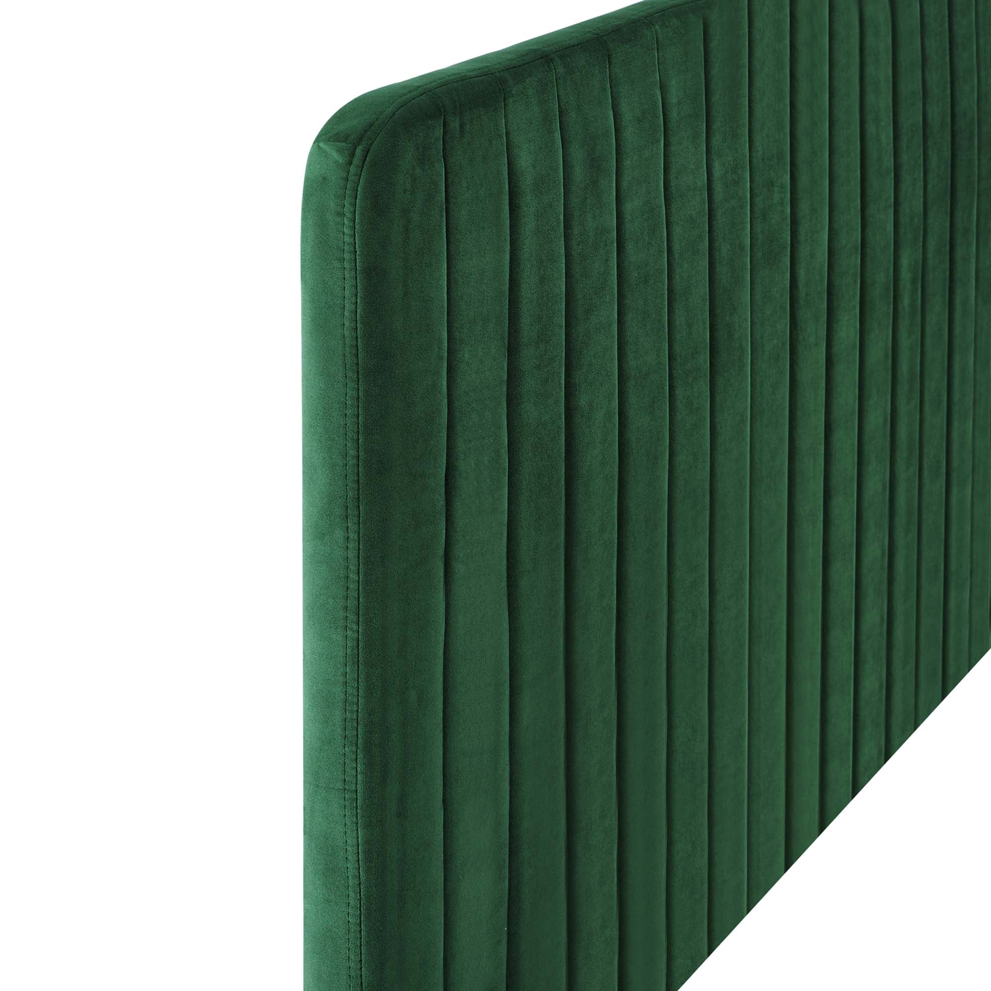 Milenna Channel Tufted Performance Velvet Full/Queen Headboard by Modway - Best Buy Furniture