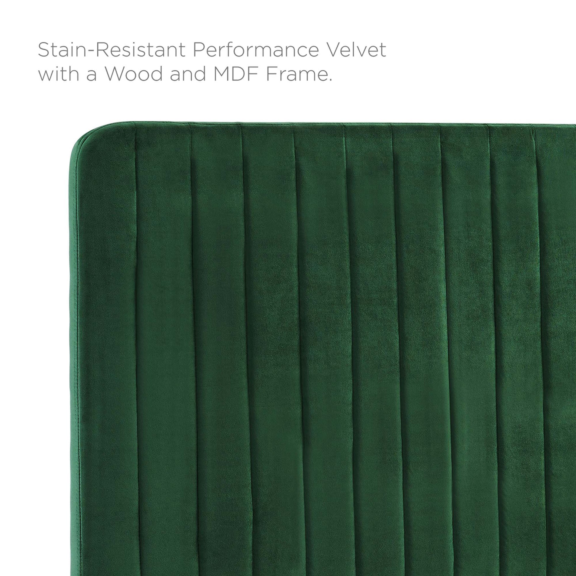 Milenna Channel Tufted Performance Velvet Full/Queen Headboard by Modway - Best Buy Furniture