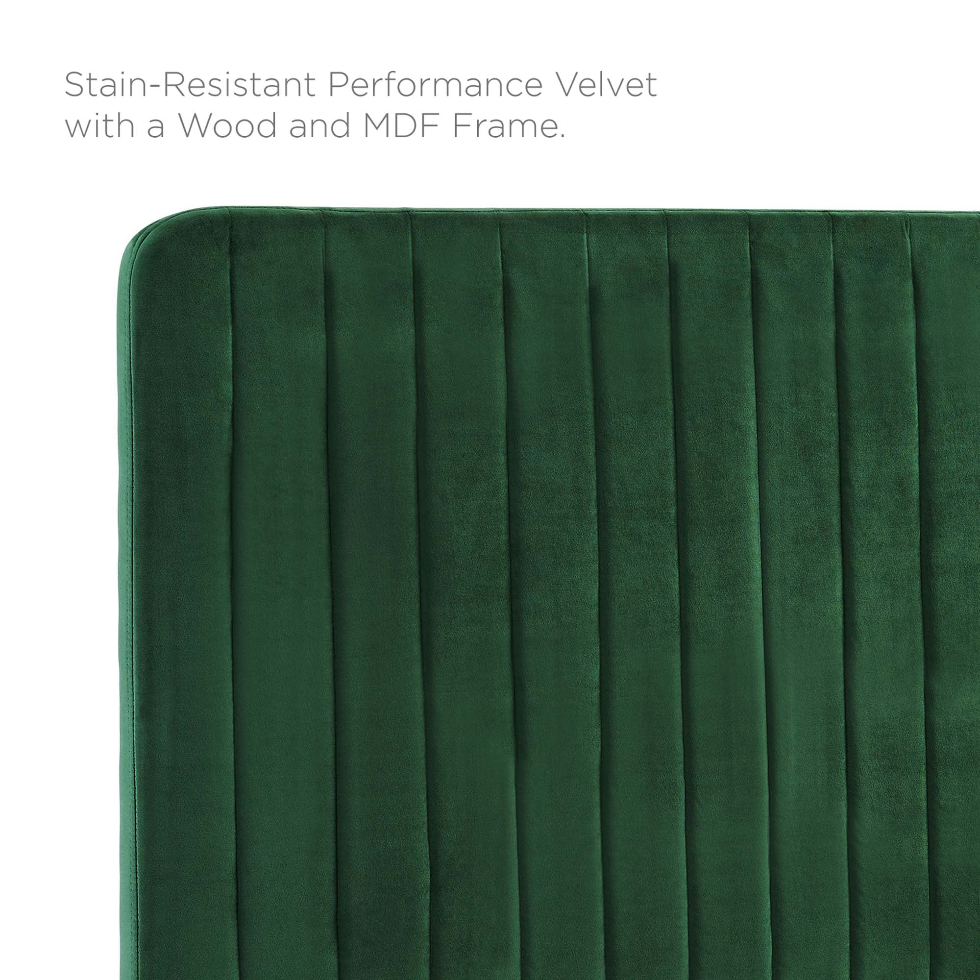 Milenna Channel Tufted Performance Velvet King/California King Headboard by Modway - Best Buy Furniture