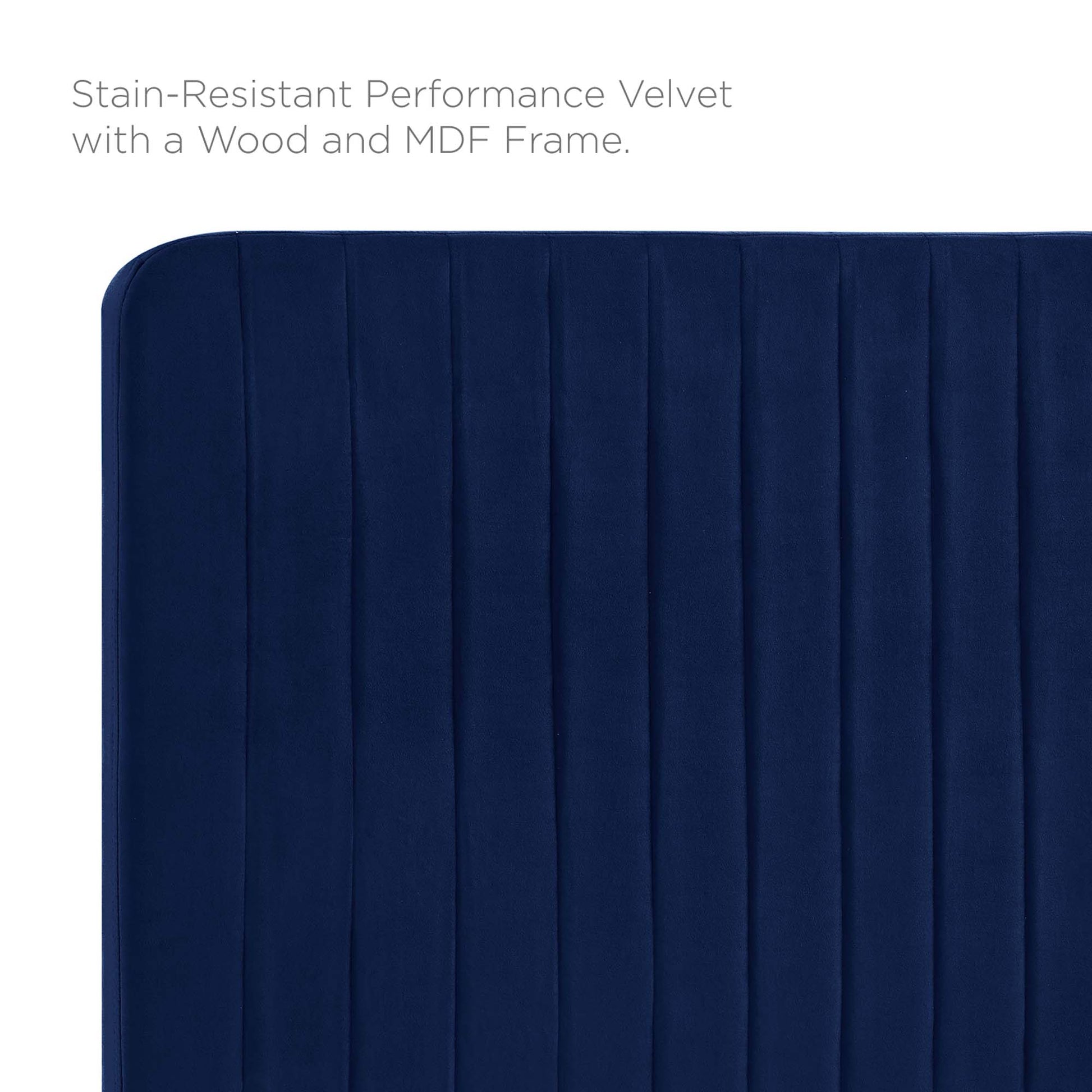 Milenna Channel Tufted Performance Velvet King/California King Headboard by Modway - Best Buy Furniture