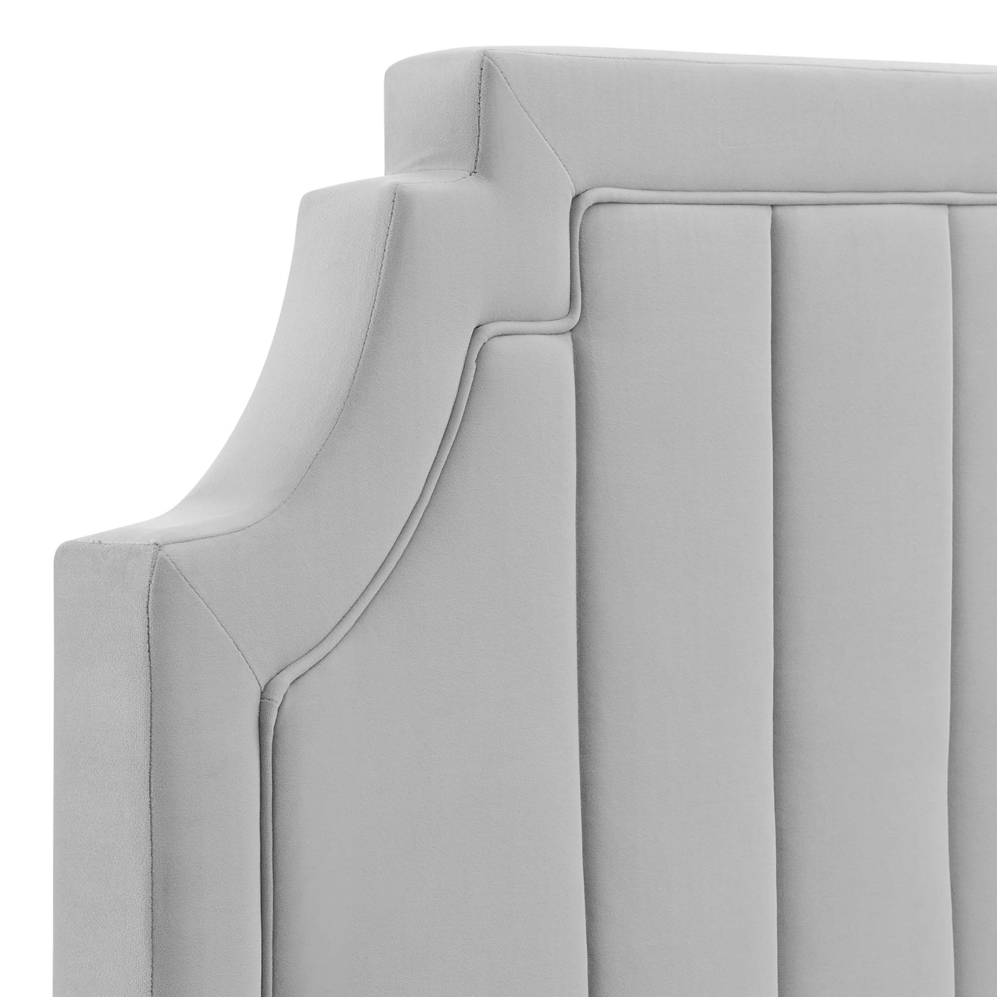 Alyona Channel Tufted Performance Velvet Twin Headboard by Modway - Best Buy Furniture