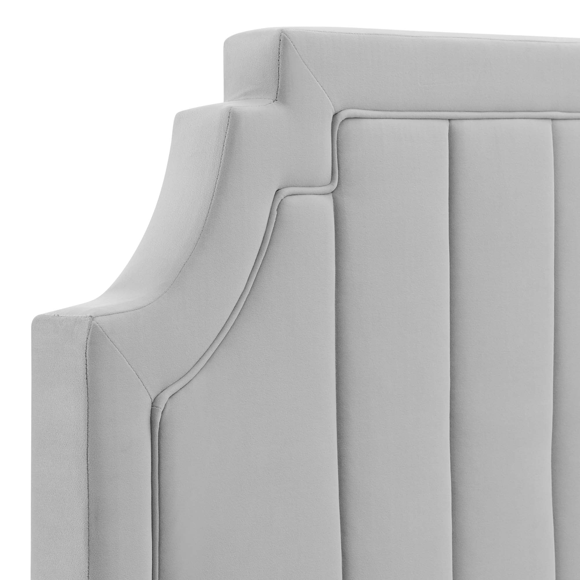 Alyona Channel Tufted Performance Velvet Twin Headboard by Modway - Best Buy Furniture
