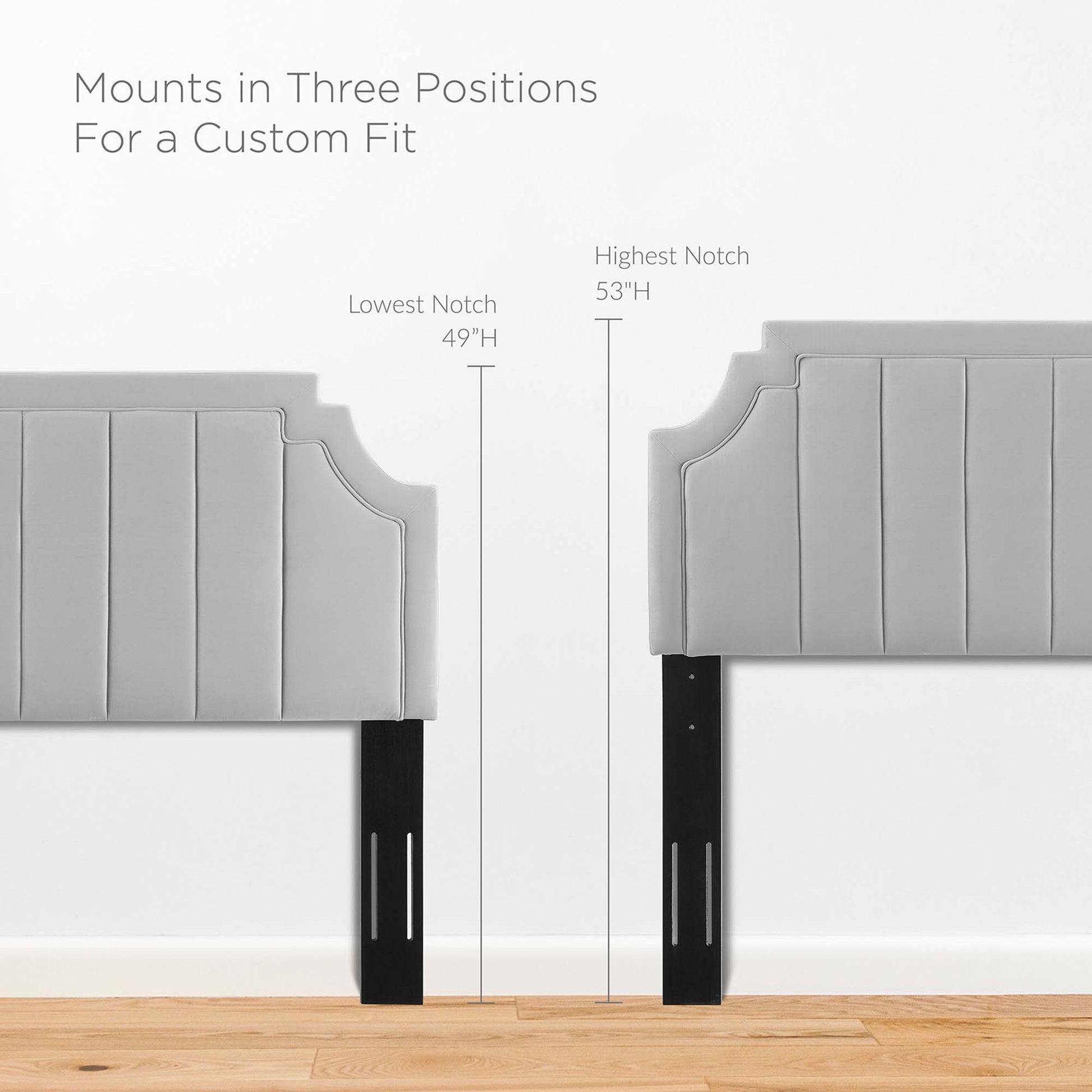 Alyona Channel Tufted Performance Velvet Twin Headboard by Modway - Best Buy Furniture
