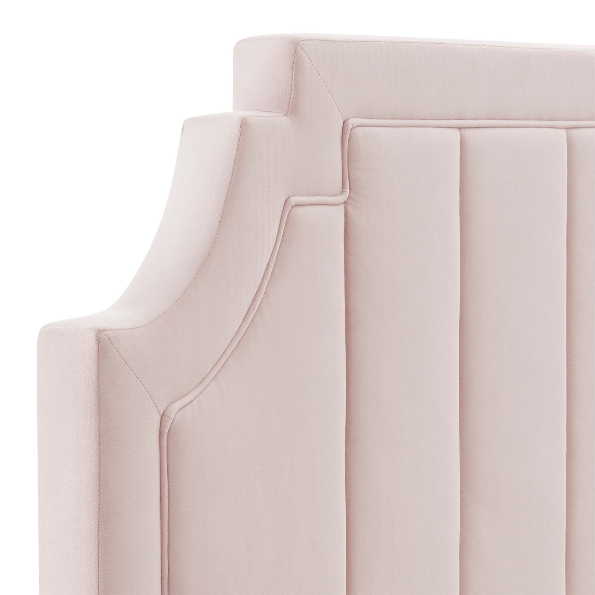 Alyona Channel Tufted Performance Velvet Twin Headboard by Modway - Best Buy Furniture