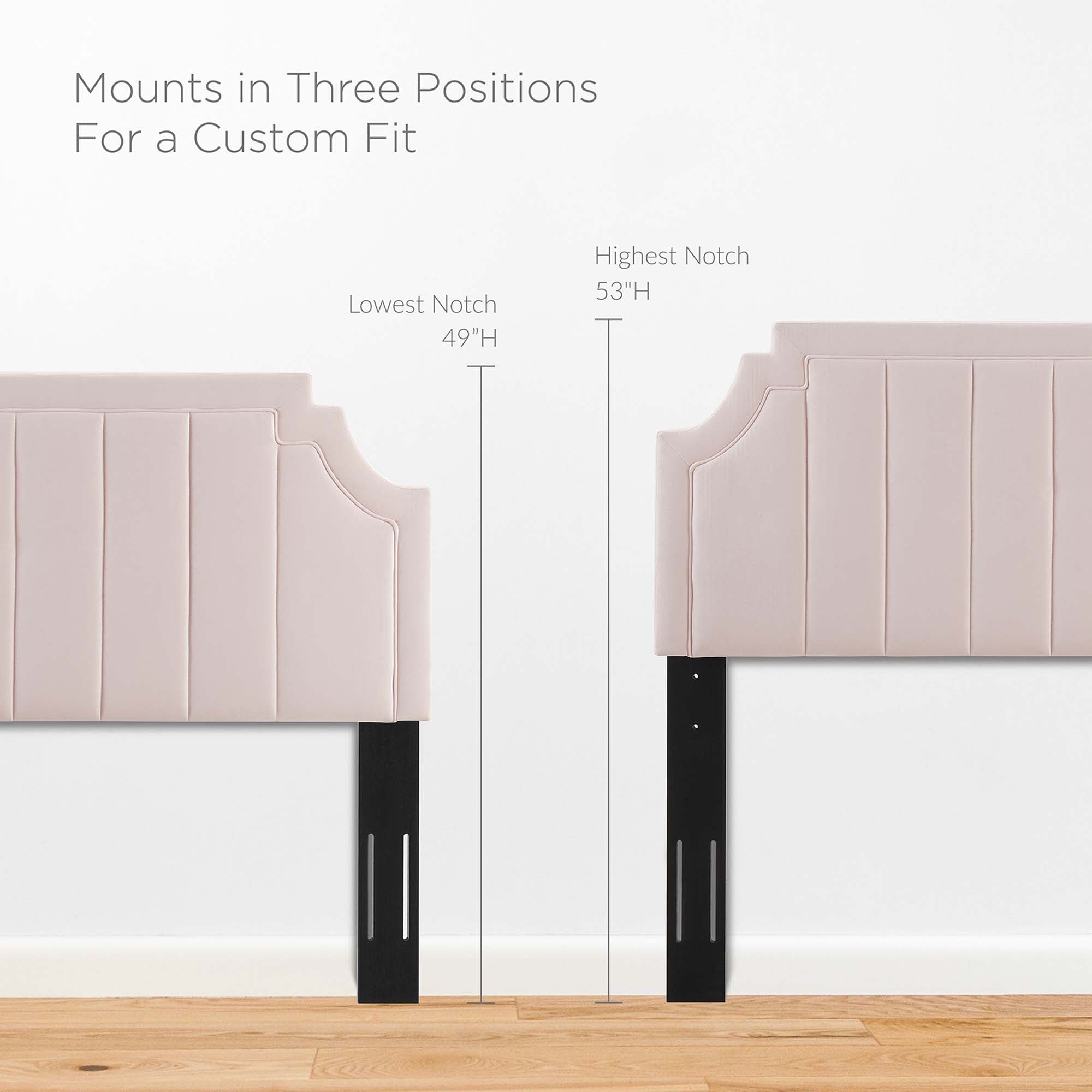 Alyona Channel Tufted Performance Velvet Twin Headboard by Modway - Best Buy Furniture