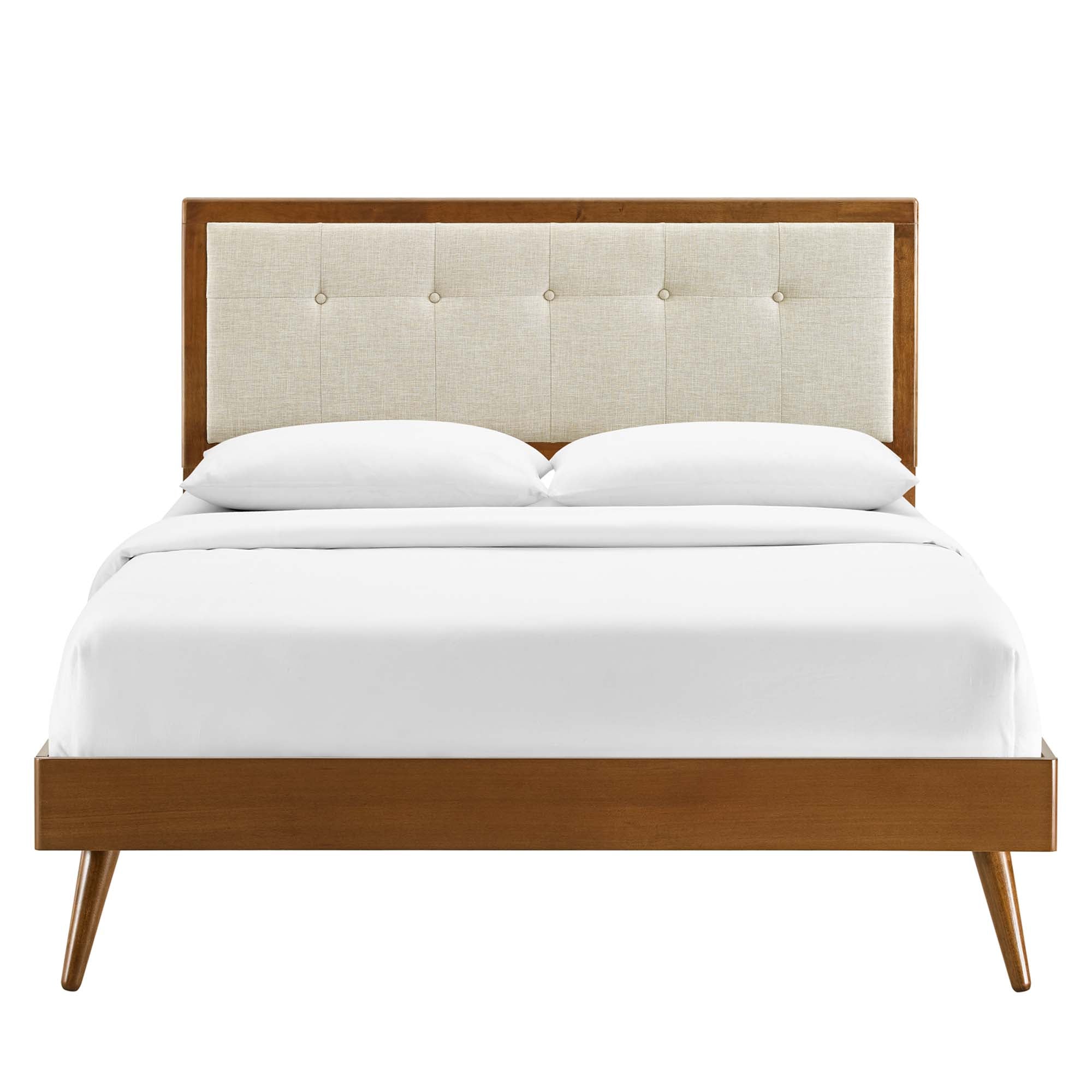 Willow Wood Queen Platform Bed With Splayed Legs by Modway - Best Buy Furniture