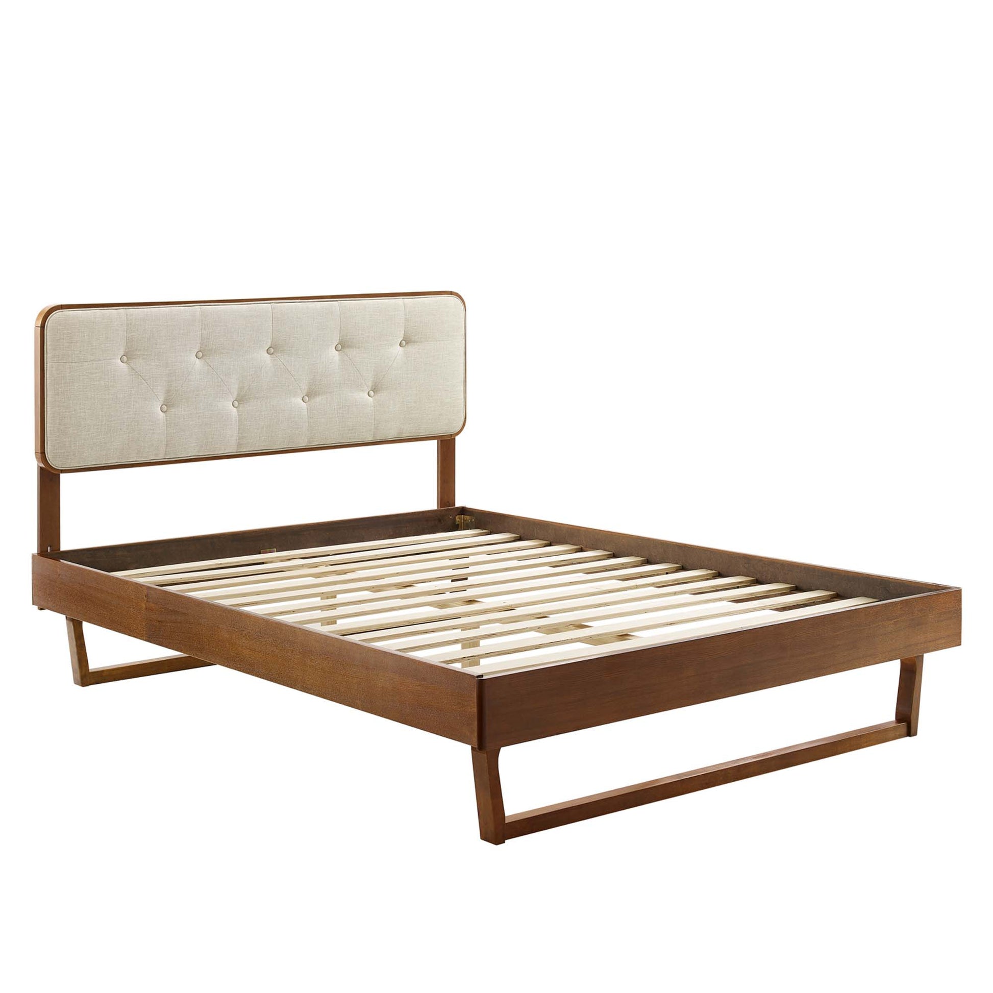 Bridgette Wood Queen Platform Bed With Angular Frame by Modway - Best Buy Furniture