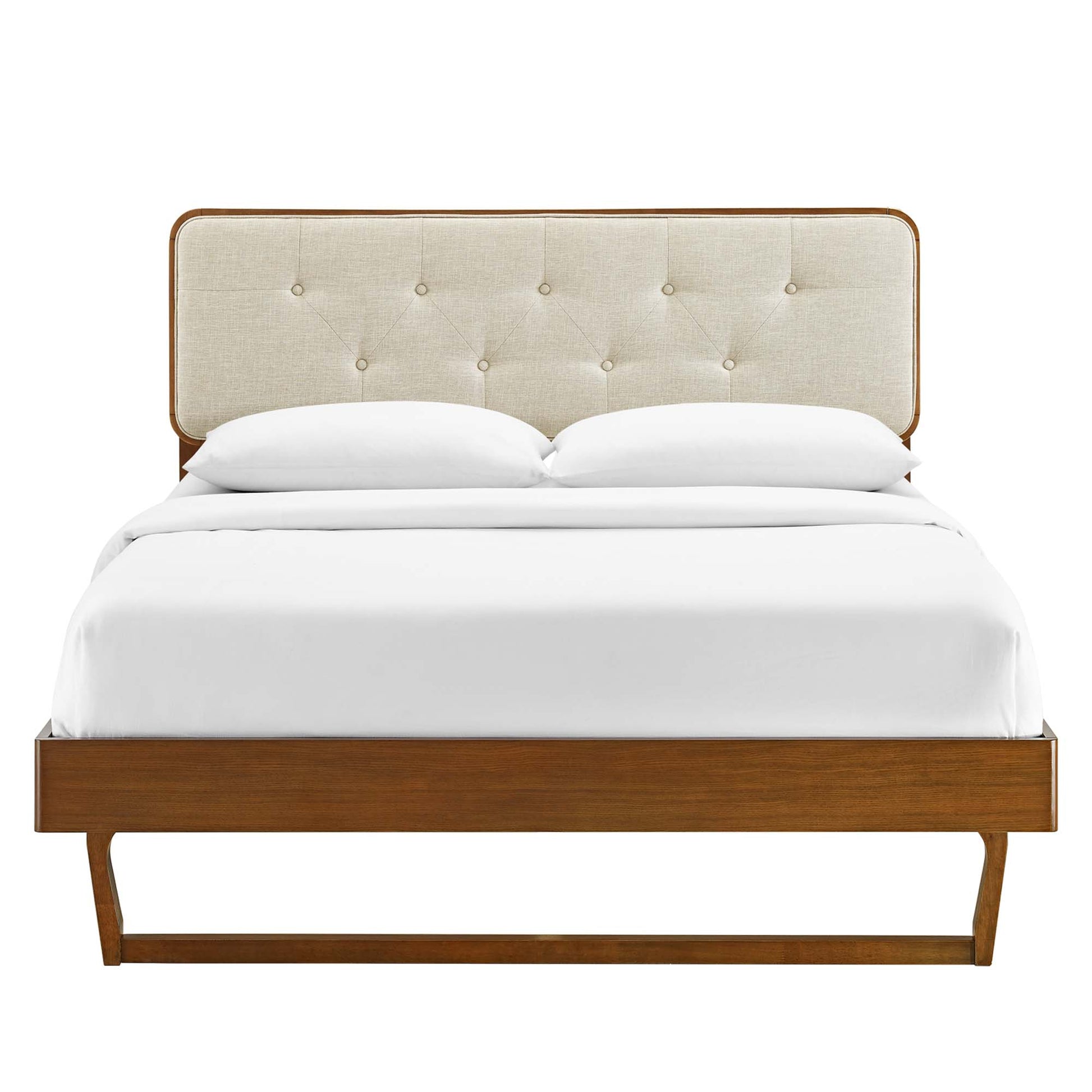 Bridgette Wood Queen Platform Bed With Angular Frame by Modway - Best Buy Furniture