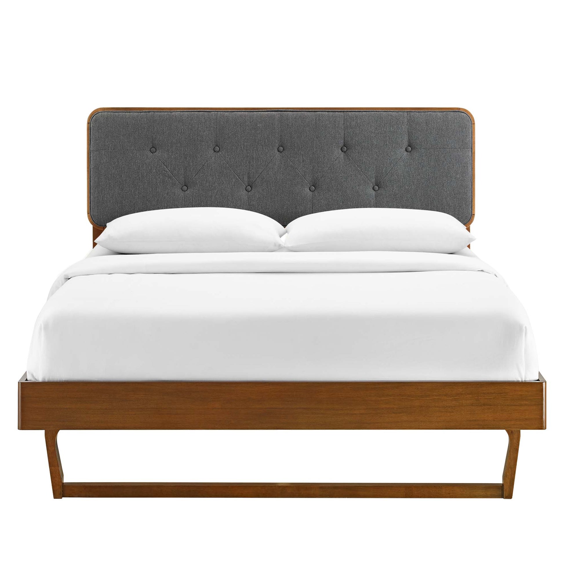 Bridgette Wood Queen Platform Bed With Angular Frame by Modway - Best Buy Furniture