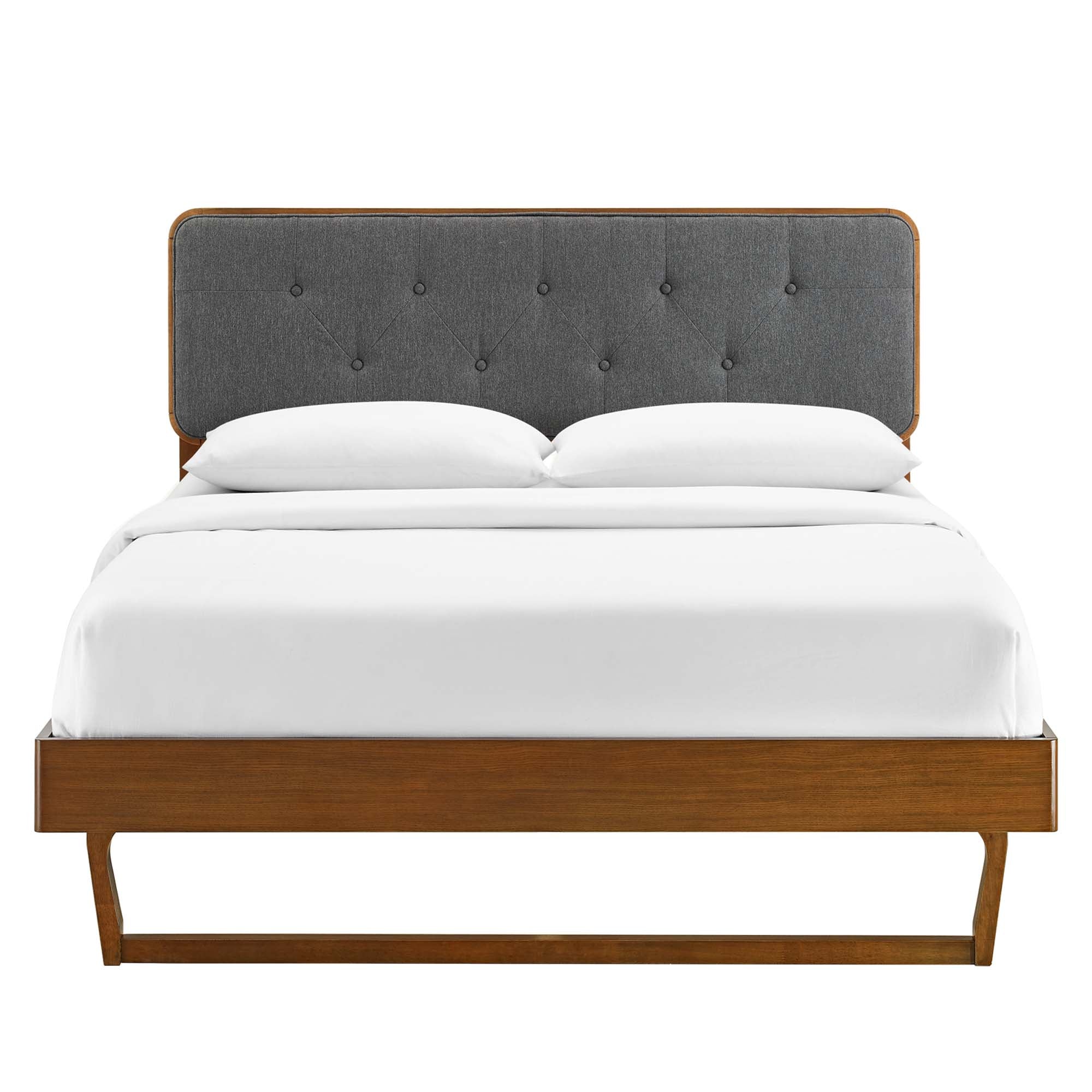 Bridgette Wood Queen Platform Bed With Angular Frame by Modway - Best Buy Furniture
