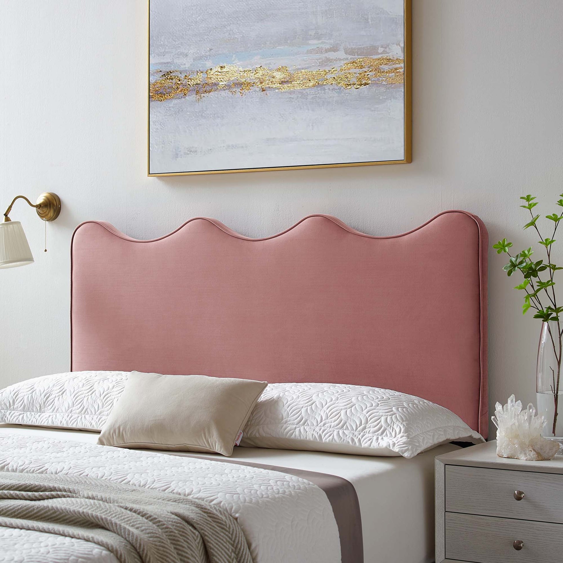 Athena Performance Velvet Twin Headboard by Modway - Best Buy Furniture