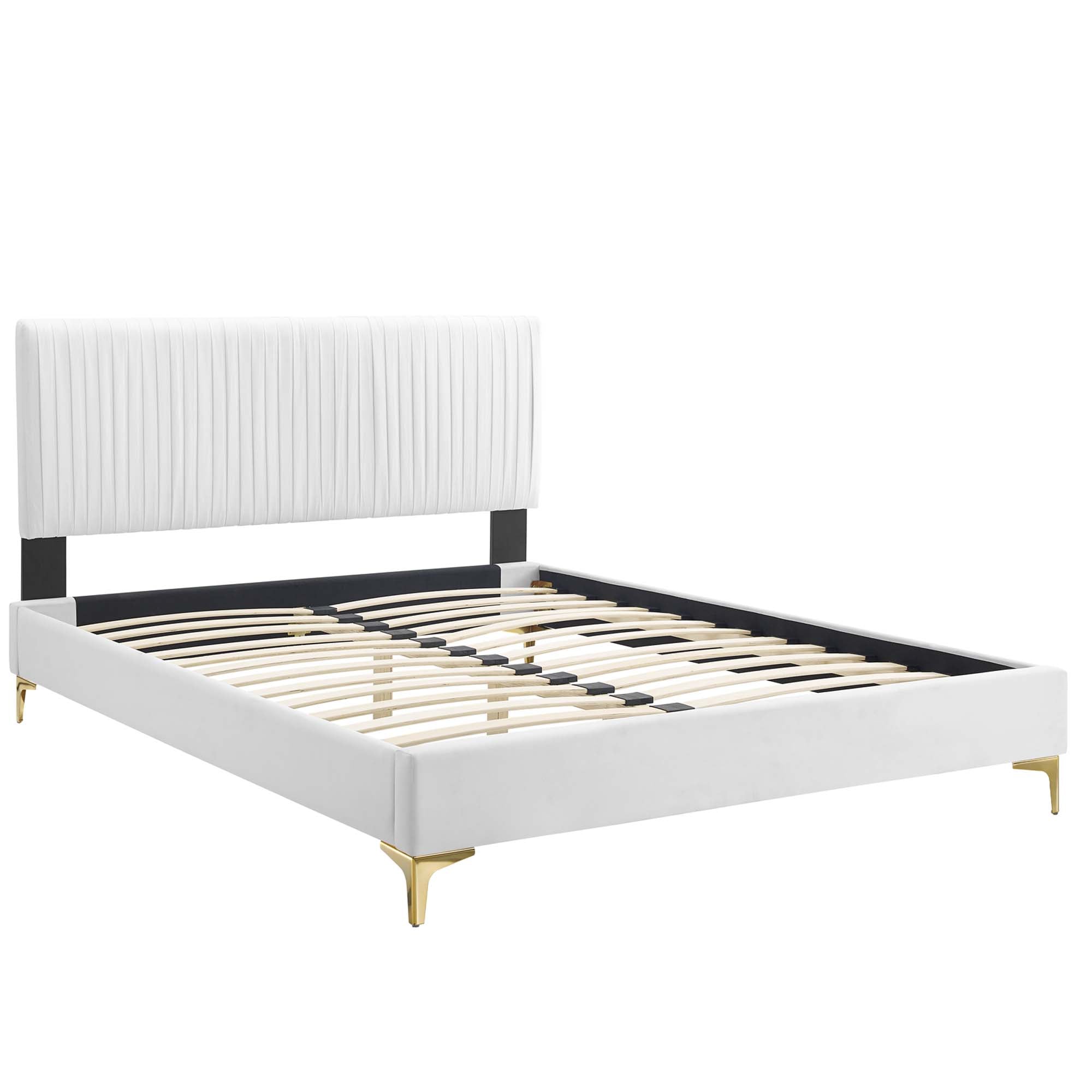 Peyton Performance Velvet Queen Platform Bed by Modway - Best Buy Furniture
