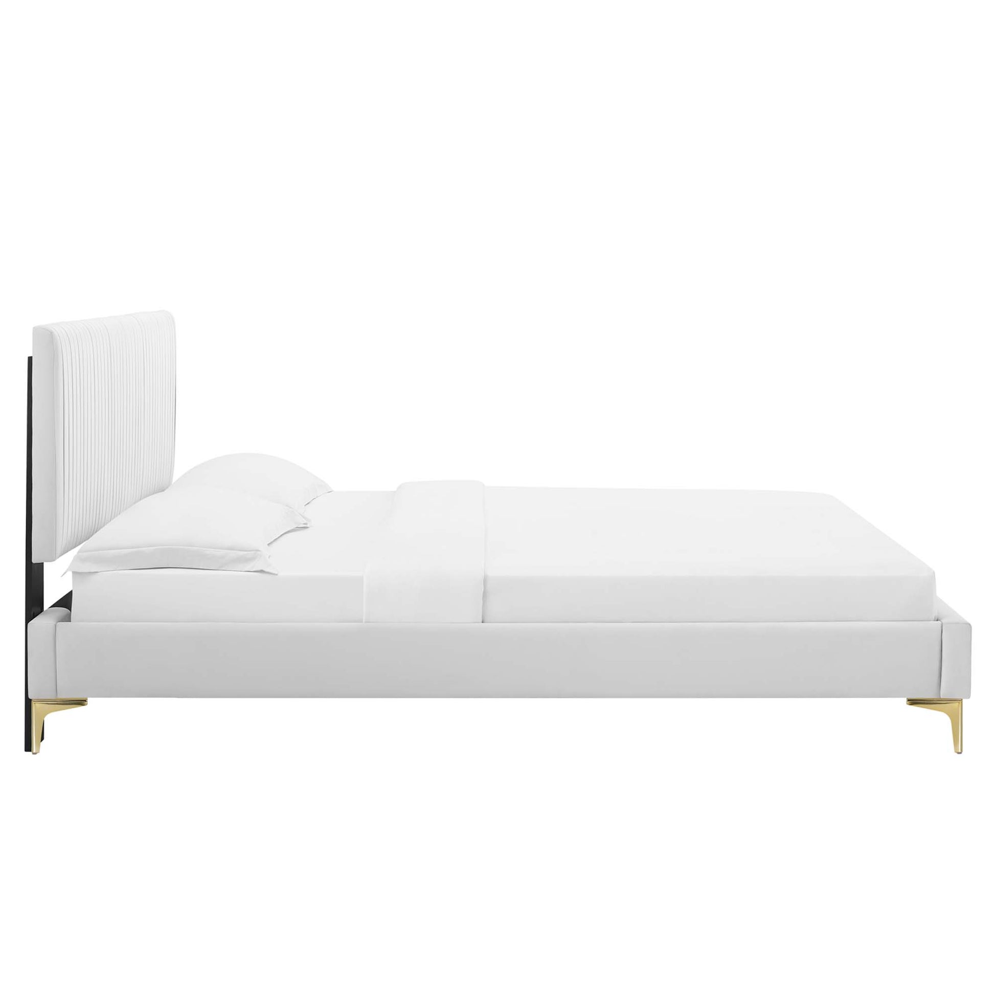 Peyton Performance Velvet Queen Platform Bed by Modway - Best Buy Furniture