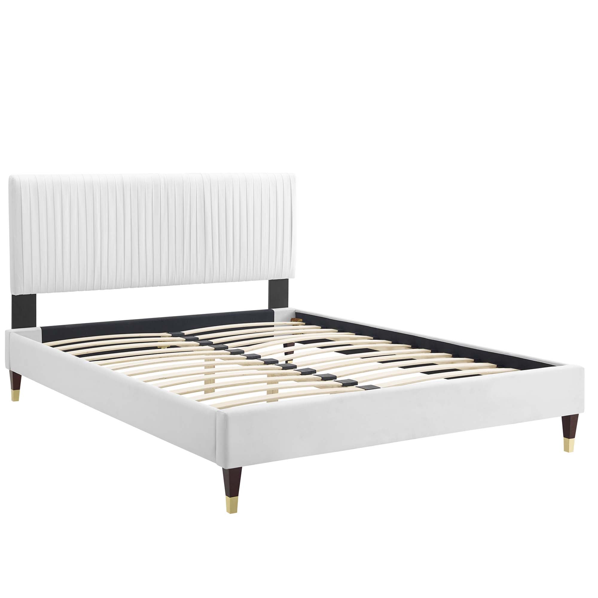 Peyton Performance Velvet Queen Platform Bed by Modway - Best Buy Furniture
