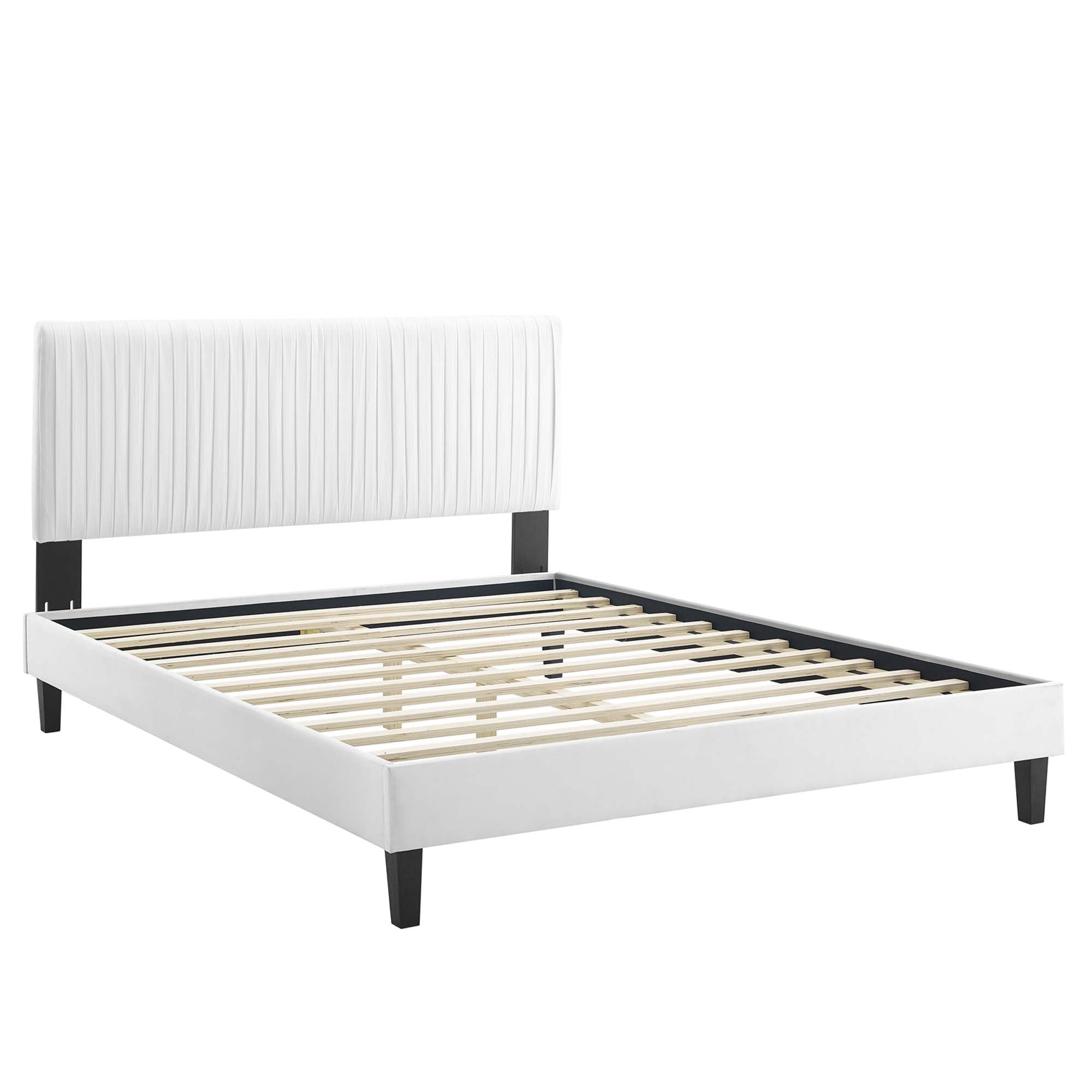 Peyton Performance Velvet Queen Platform Bed by Modway - Best Buy Furniture