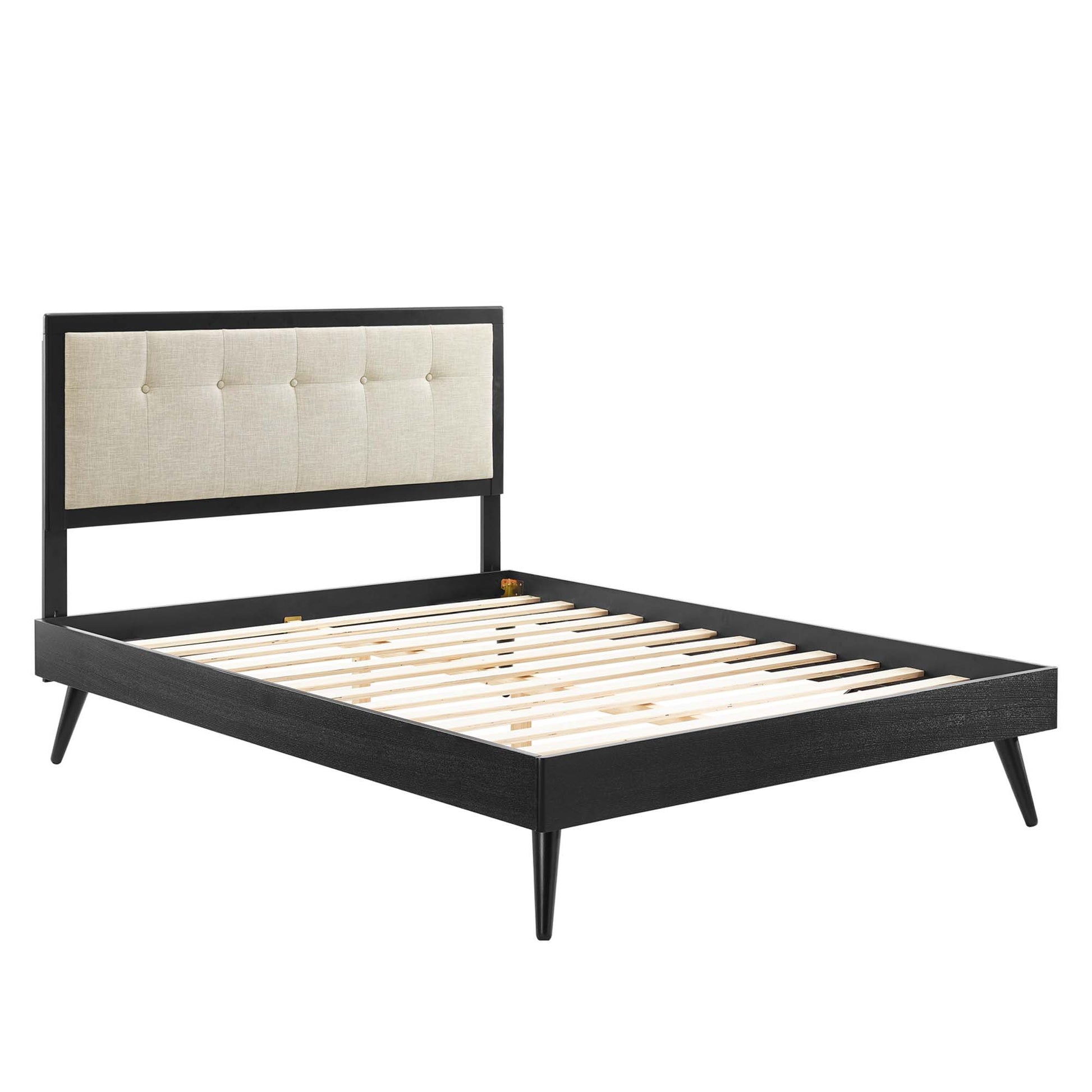 Willow Wood King Platform Bed With Splayed Legs by Modway - Best Buy Furniture