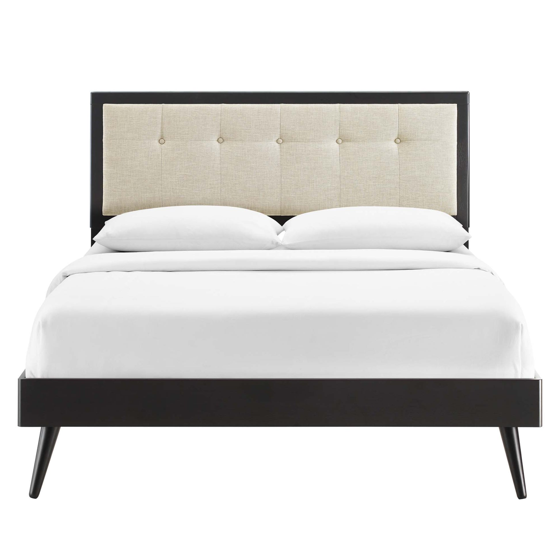 Willow Wood King Platform Bed With Splayed Legs by Modway - Best Buy Furniture