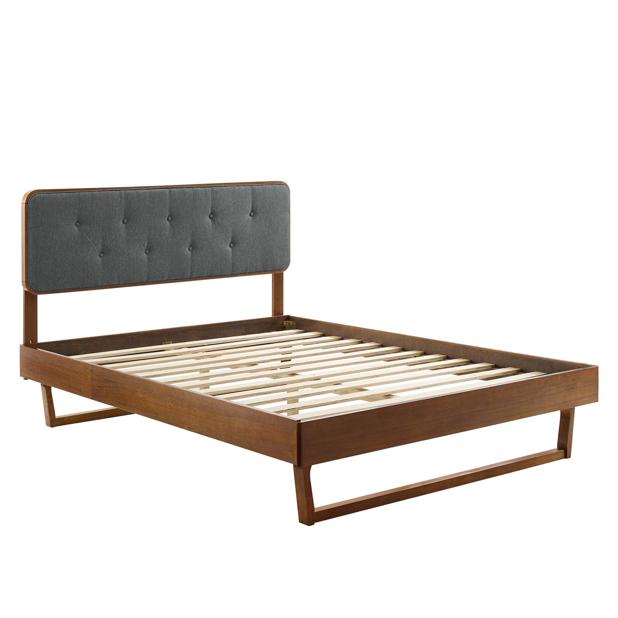 Bridgette Wood King Platform Bed With Angular Frame by Modway - Best Buy Furniture