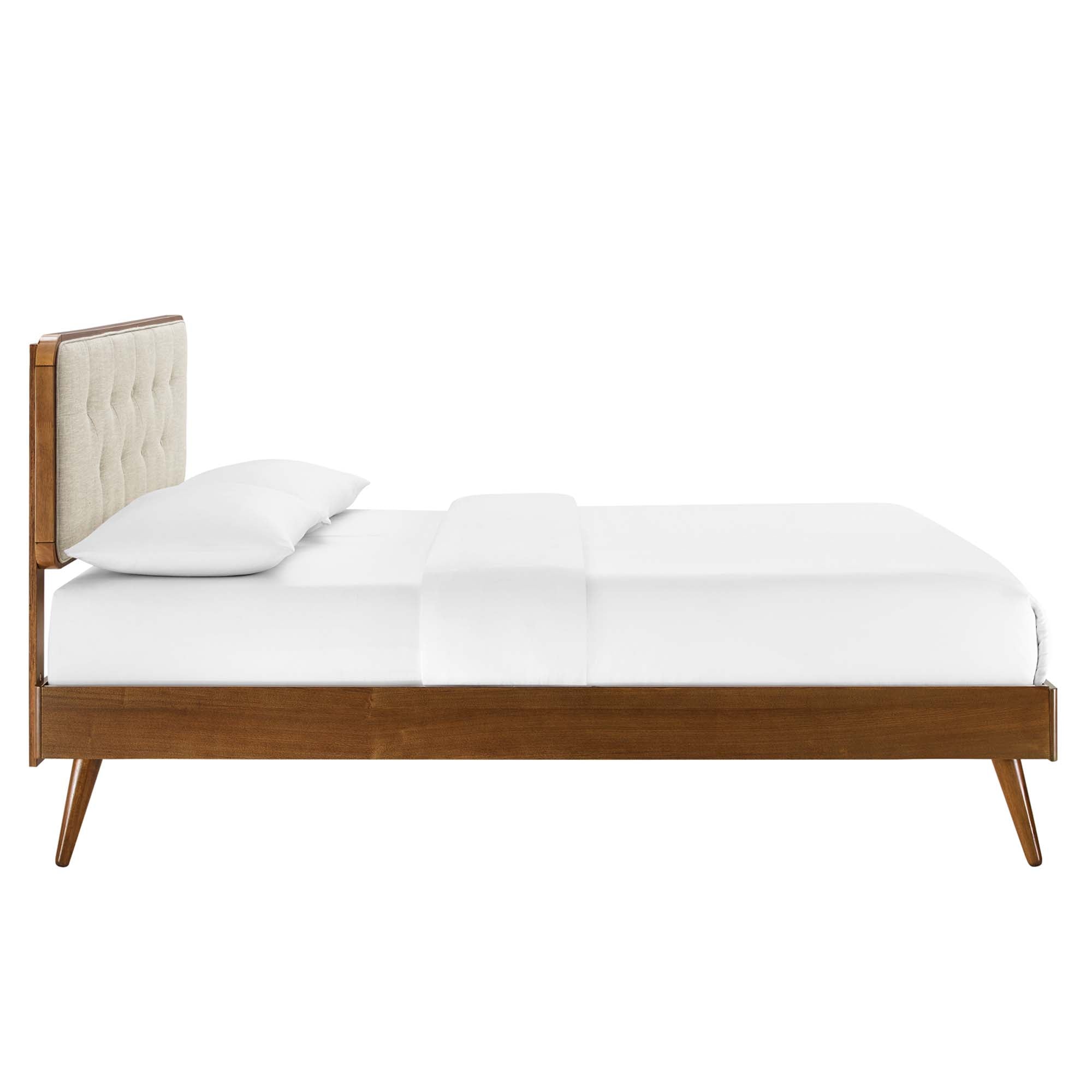 Bridgette Wood Full Platform Bed With Splayed Legs by Modway - Best Buy Furniture