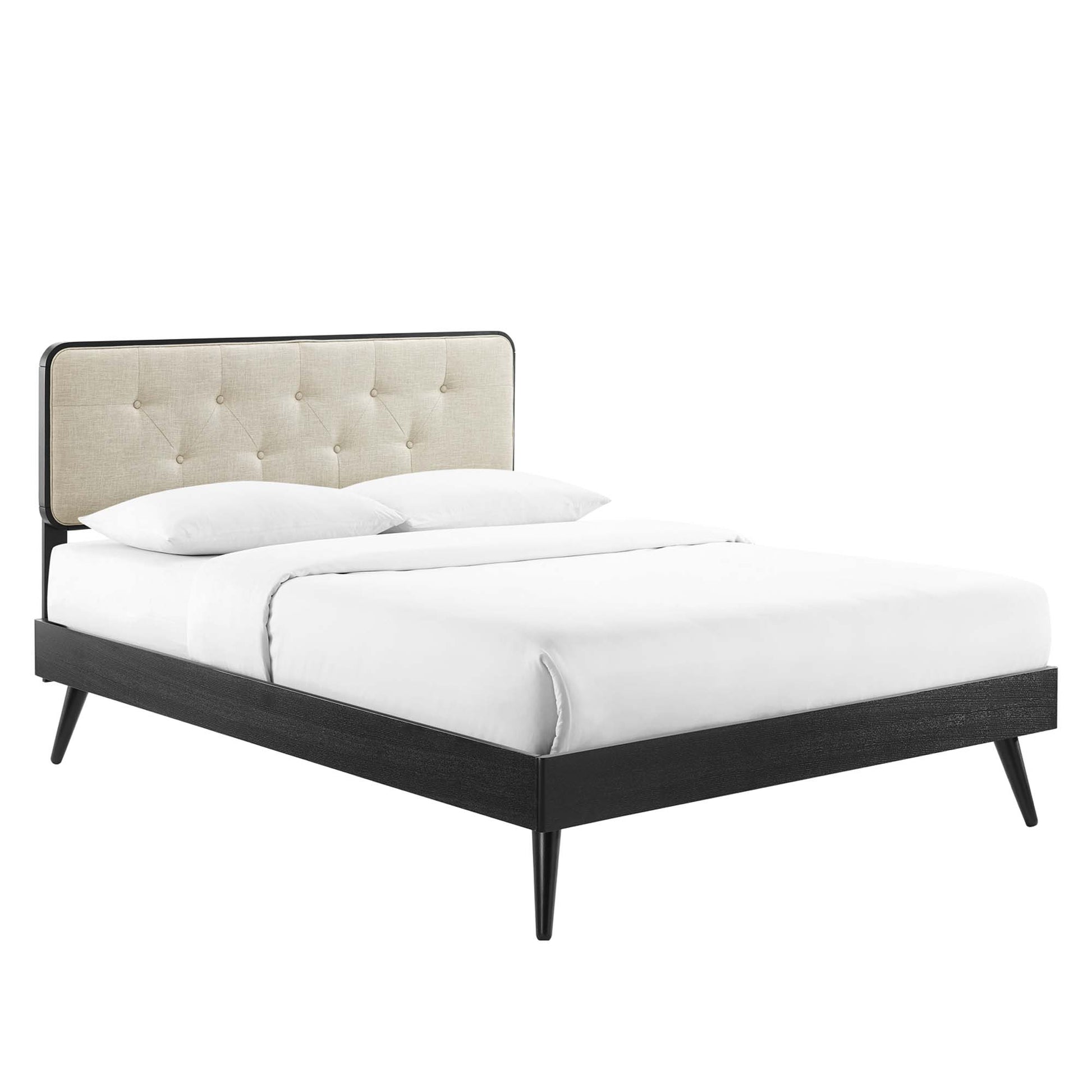 Bridgette Wood King Platform Bed With Splayed Legs by Modway - Best Buy Furniture