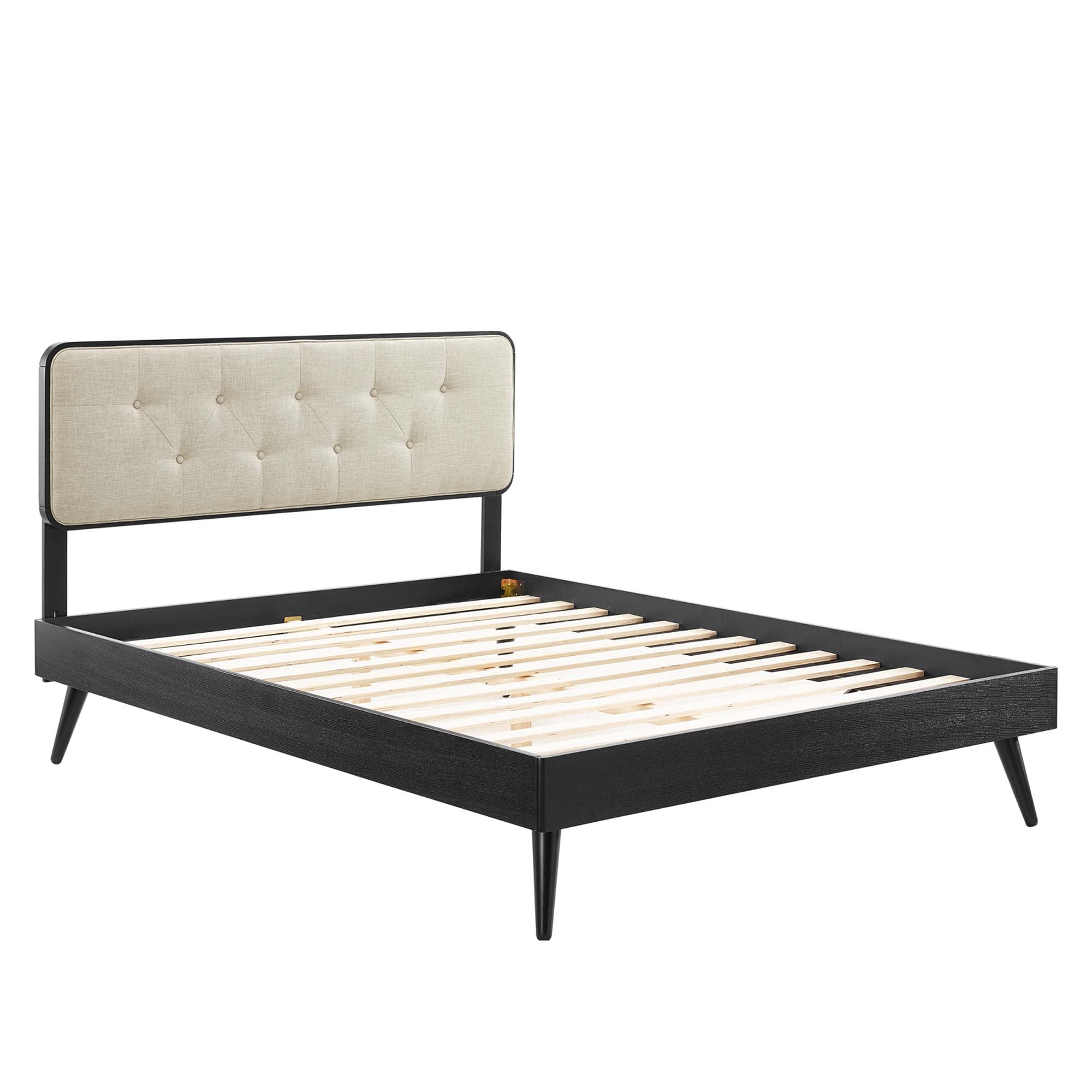 Bridgette Wood King Platform Bed With Splayed Legs by Modway - Best Buy Furniture