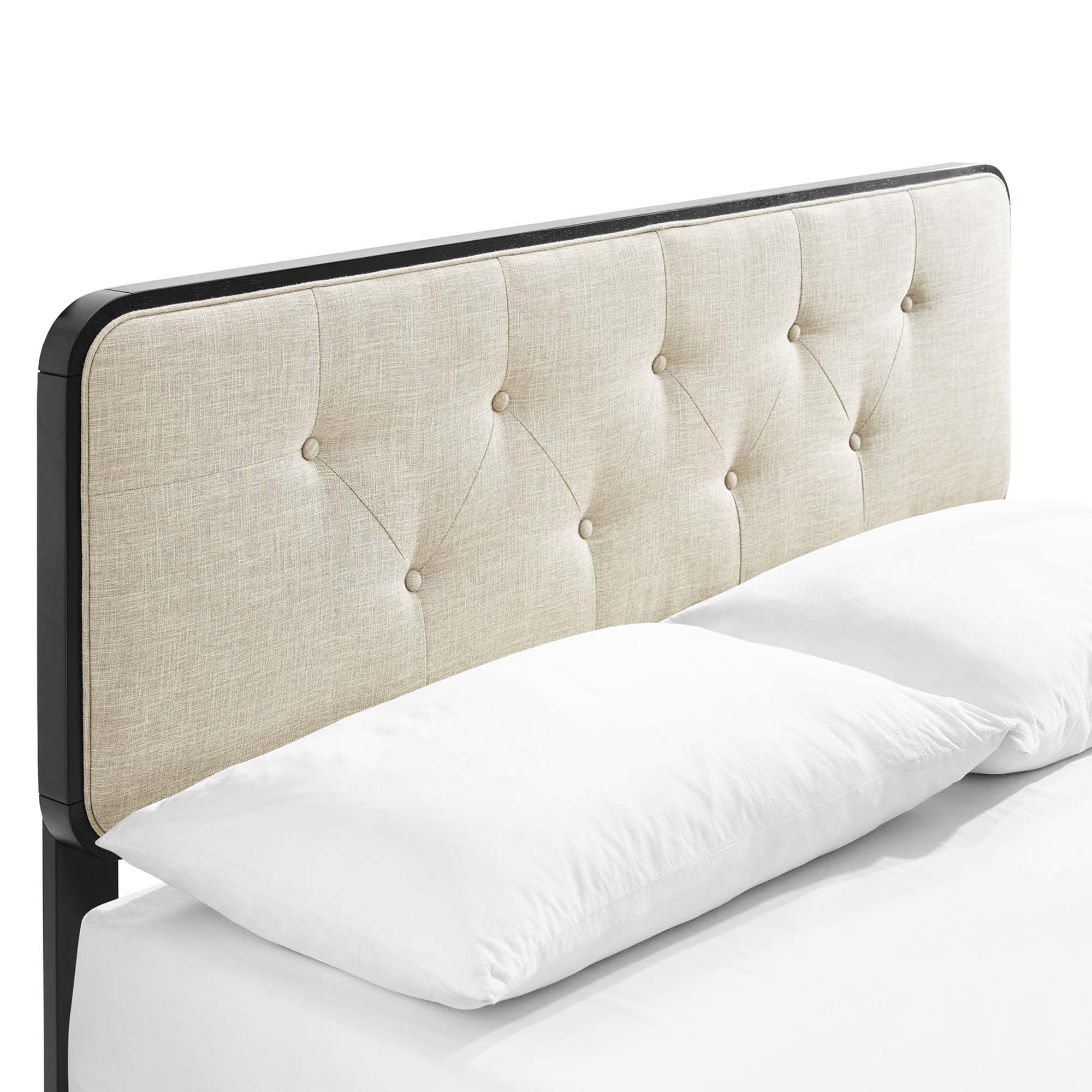 Bridgette Wood King Platform Bed With Splayed Legs by Modway - Best Buy Furniture