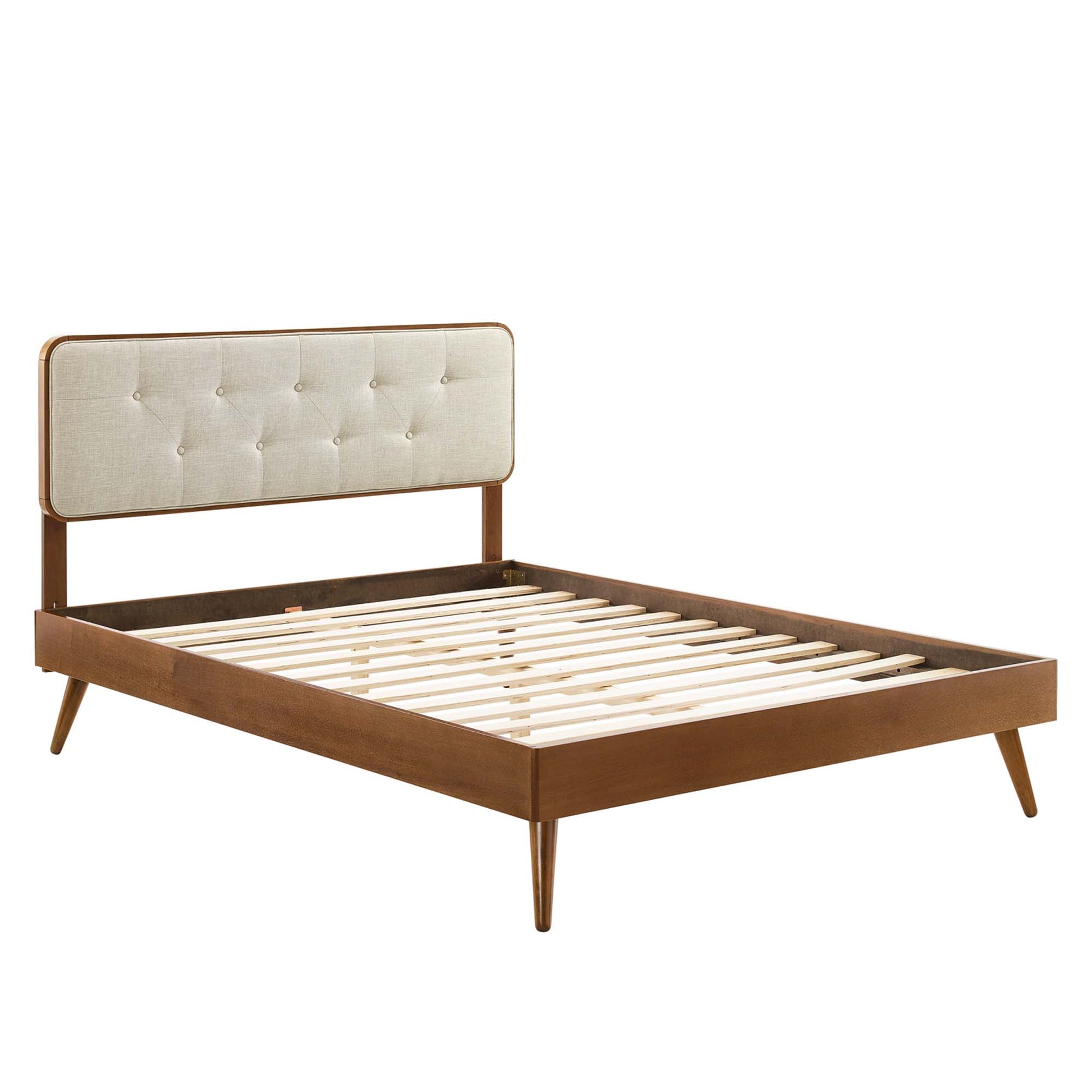 Bridgette Wood King Platform Bed With Splayed Legs by Modway - Best Buy Furniture