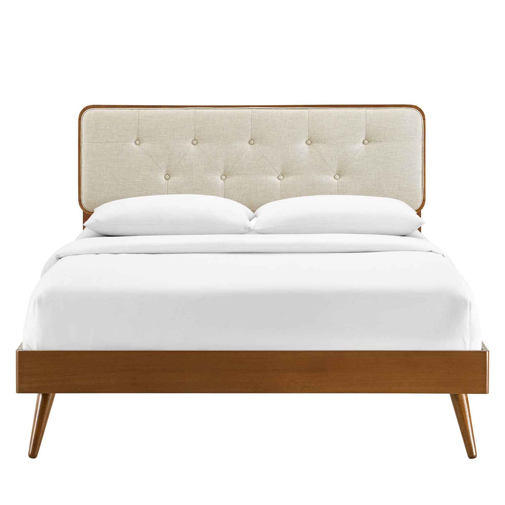 Bridgette Wood Twin Platform Bed With Splayed Legs by Modway - Best Buy Furniture
