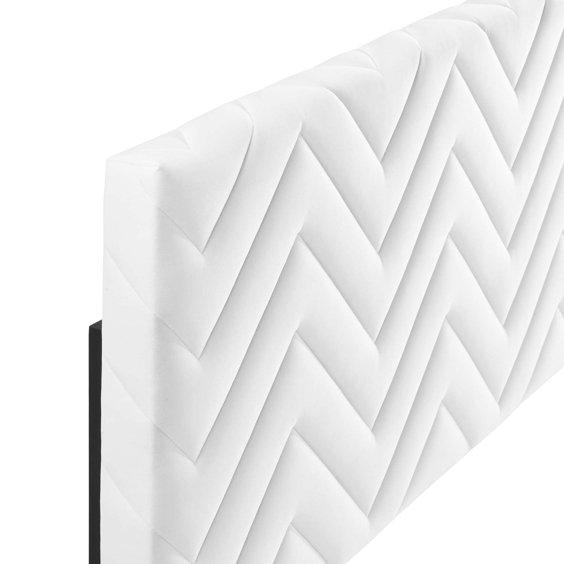 Mercy Chevron Tufted Performance Velvet Full/Queen Headboard by Modway - Best Buy Furniture