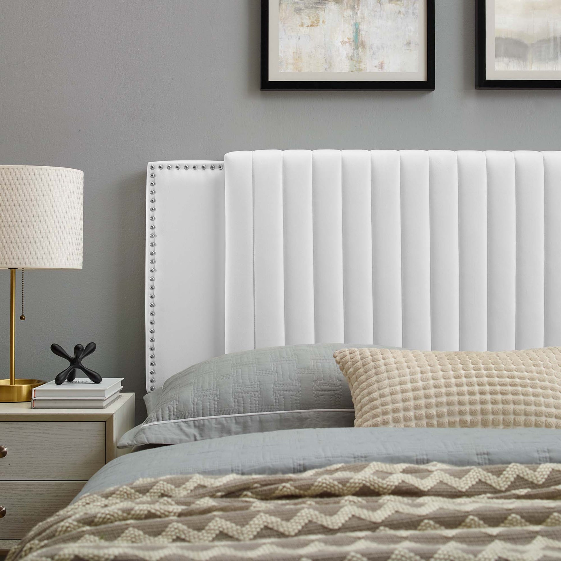 Felicity Channel Tufted Performance Velvet Twin Headboard by Modway - Best Buy Furniture