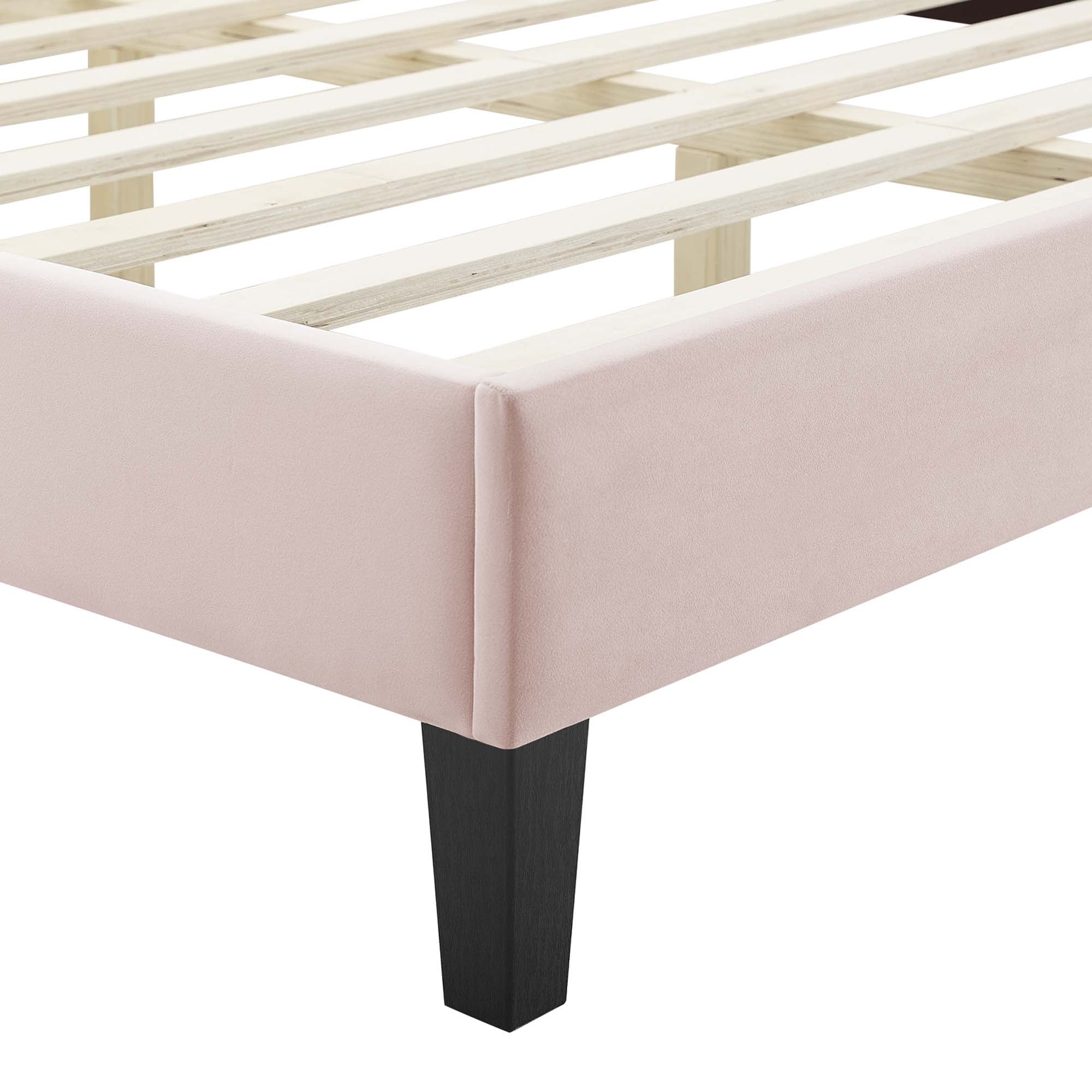 Sienna Performance Velvet Queen Platform Bed by Modway - Best Buy Furniture