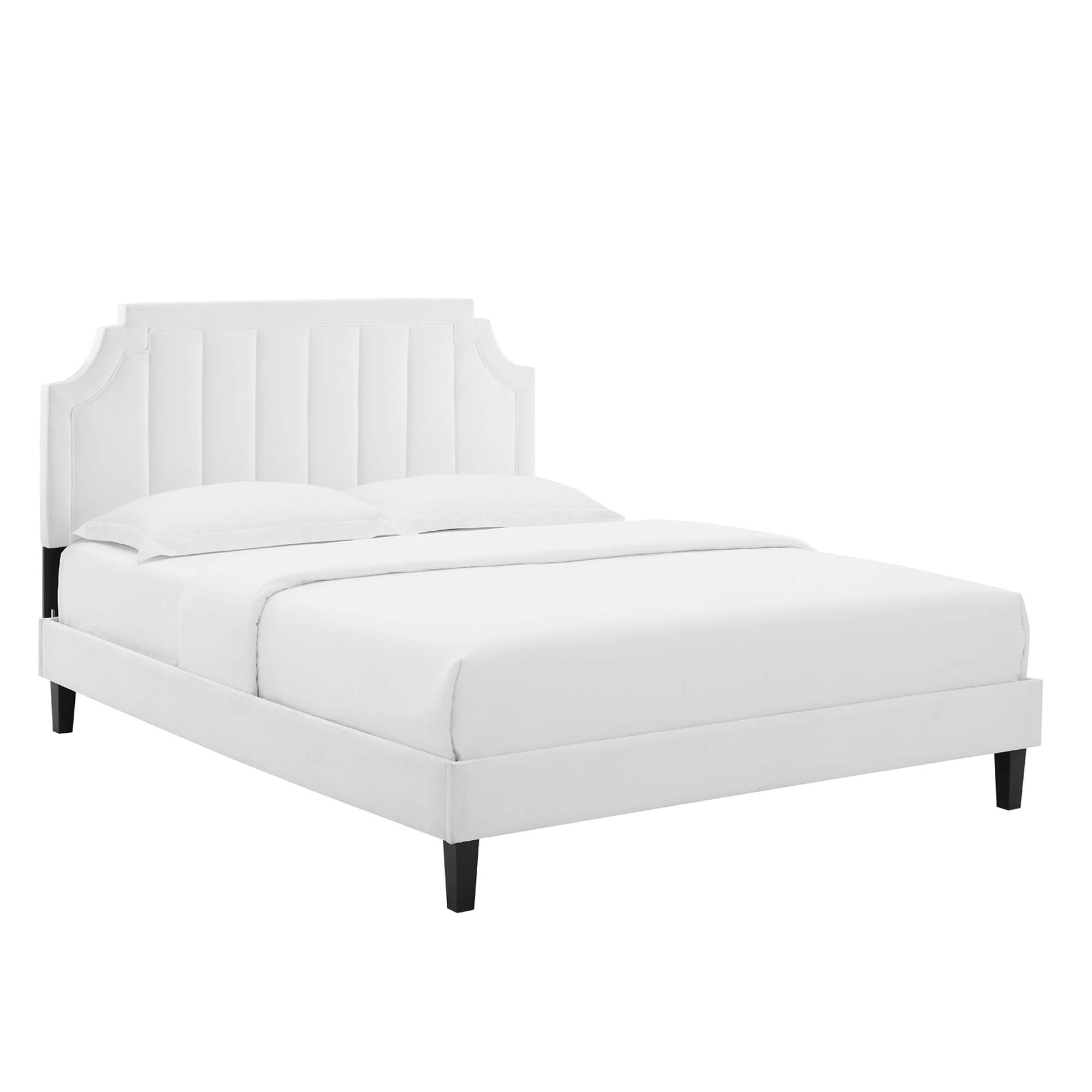 Sienna Performance Velvet Queen Platform Bed by Modway - Best Buy Furniture