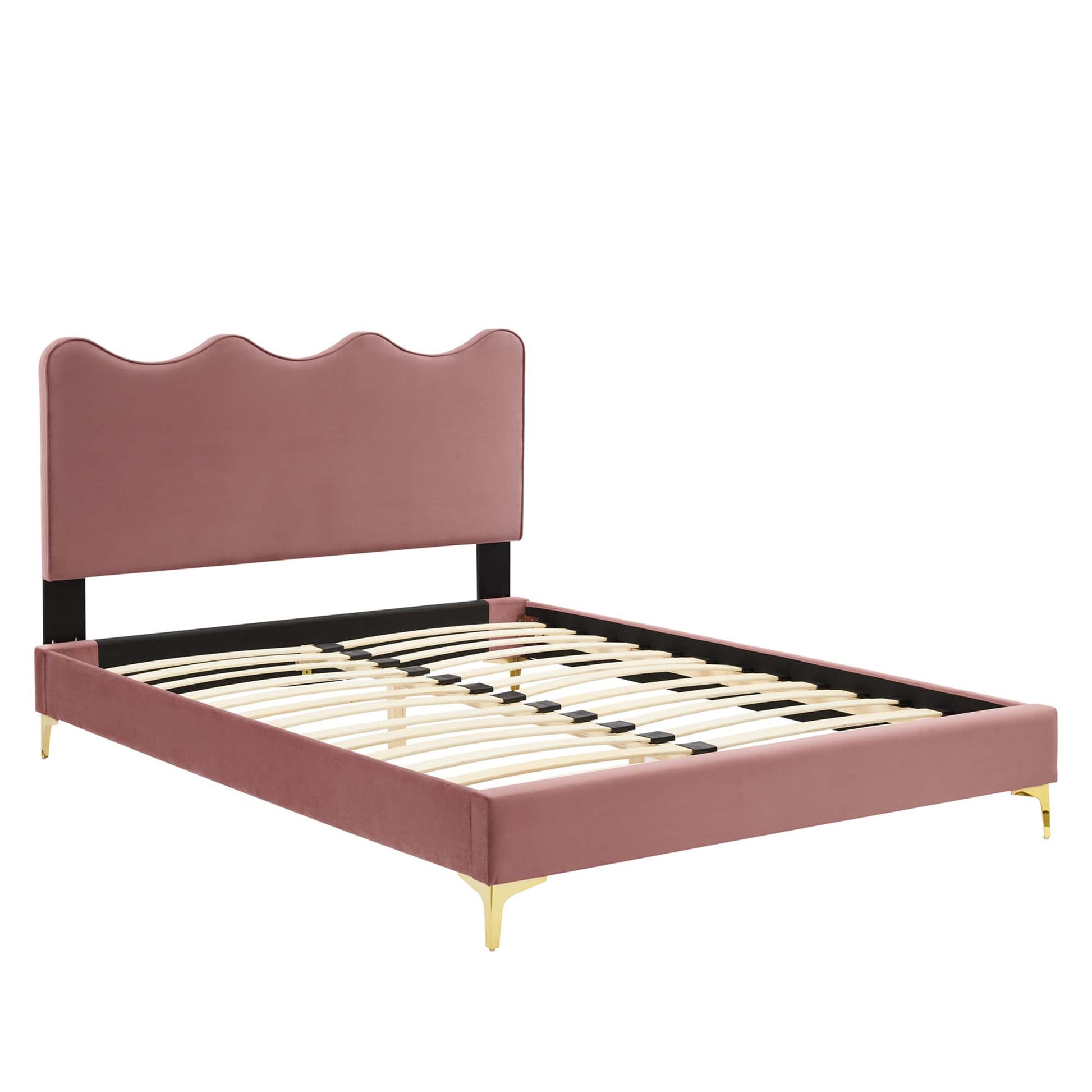 Current Performance Velvet Queen Platform Bed by Modway - Best Buy Furniture