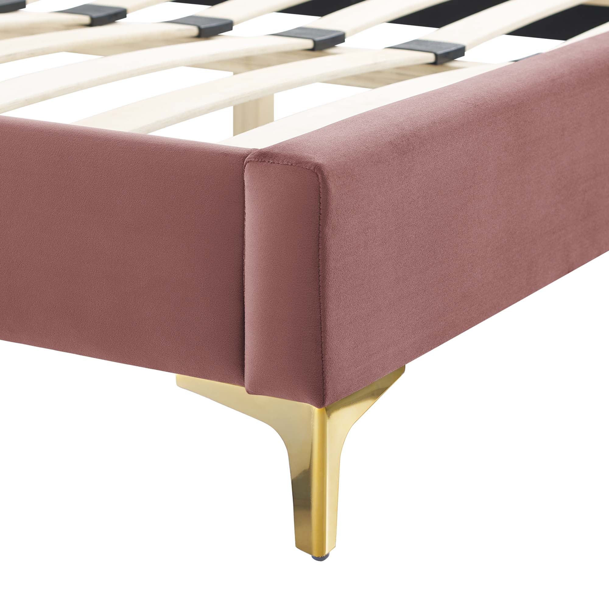 Current Performance Velvet Queen Platform Bed by Modway - Best Buy Furniture
