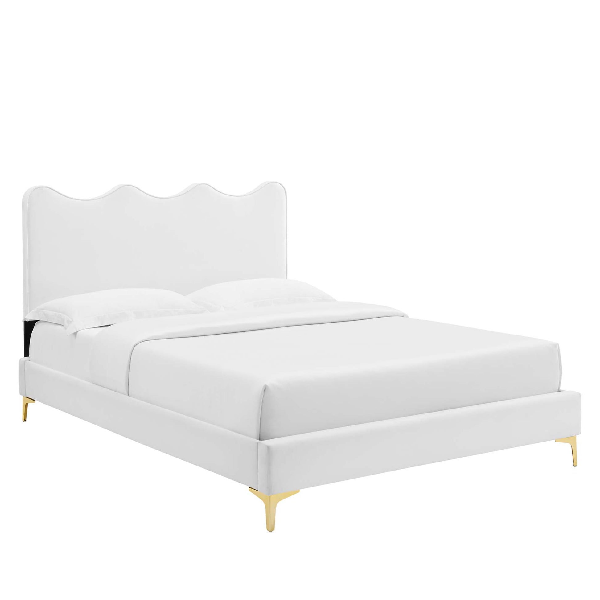 Current Performance Velvet Queen Platform Bed by Modway - Best Buy Furniture