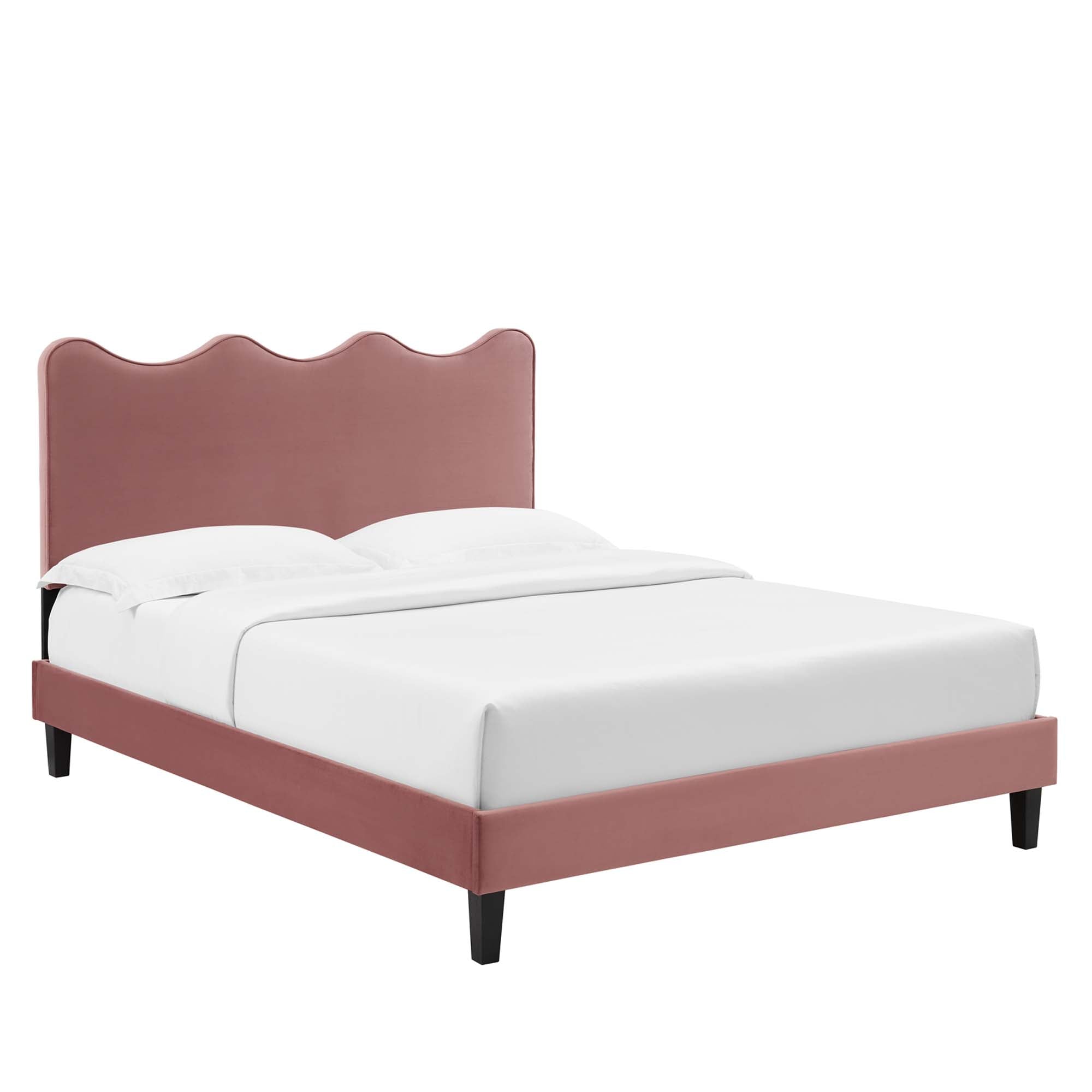 Current Performance Velvet Queen Platform Bed by Modway - Best Buy Furniture