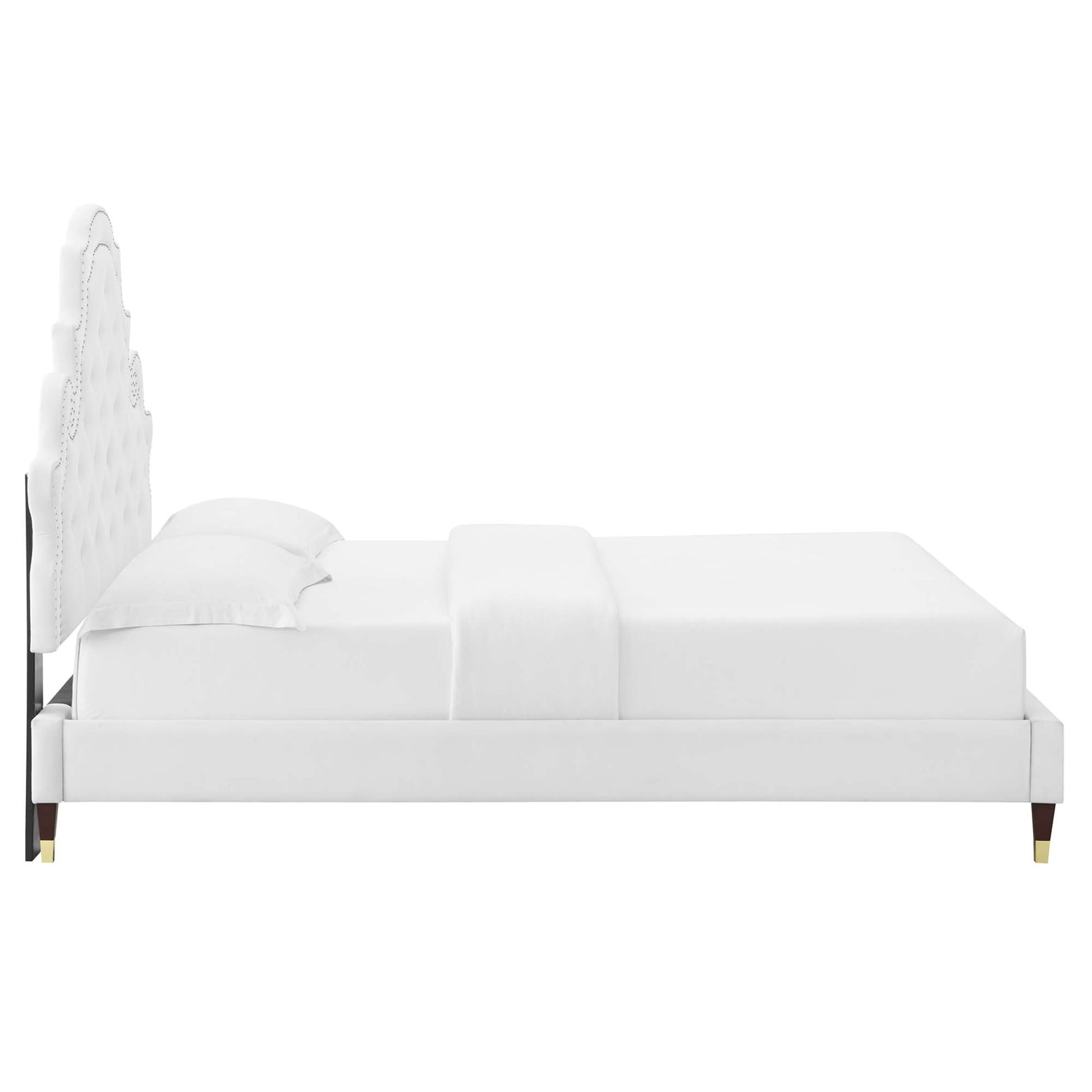 Gwyneth Tufted Performance Velvet Queen Platform Bed by Modway - Best Buy Furniture
