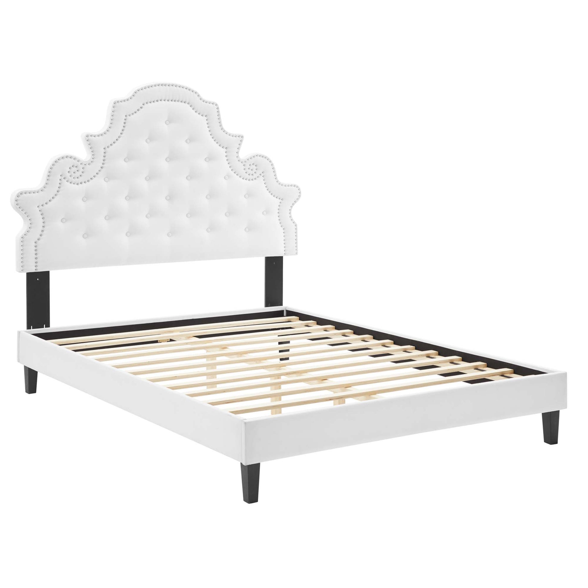 Gwyneth Tufted Performance Velvet Queen Platform Bed by Modway - Best Buy Furniture