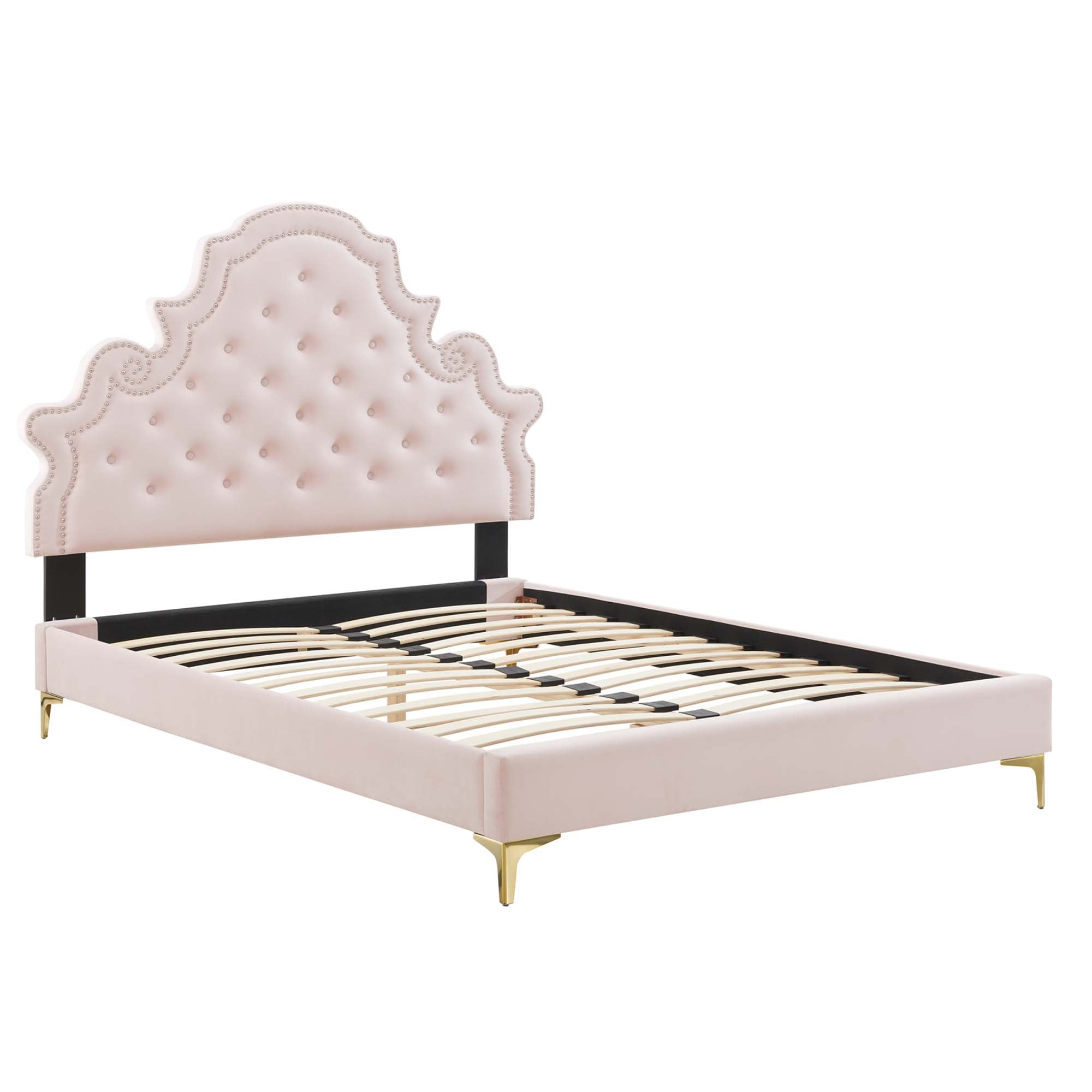 Gwyneth Tufted Performance Velvet Full Platform Bed by Modway - Best Buy Furniture