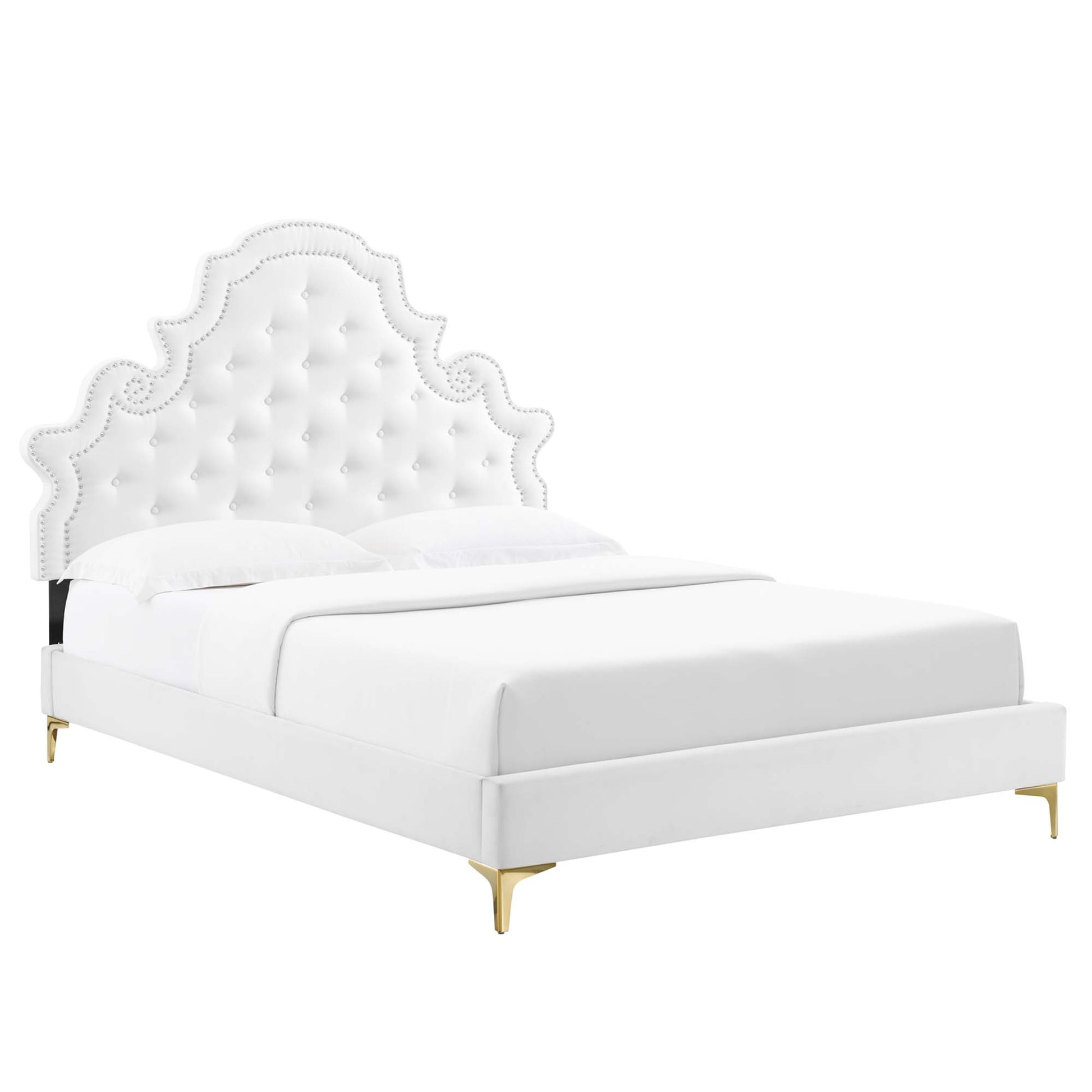 Gwyneth Tufted Performance Velvet Full Platform Bed by Modway - Best Buy Furniture