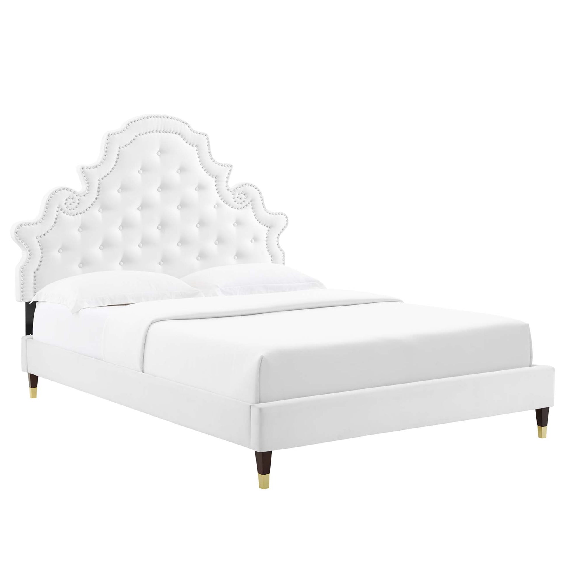 Gwyneth Tufted Performance Velvet Full Platform Bed by Modway - Best Buy Furniture