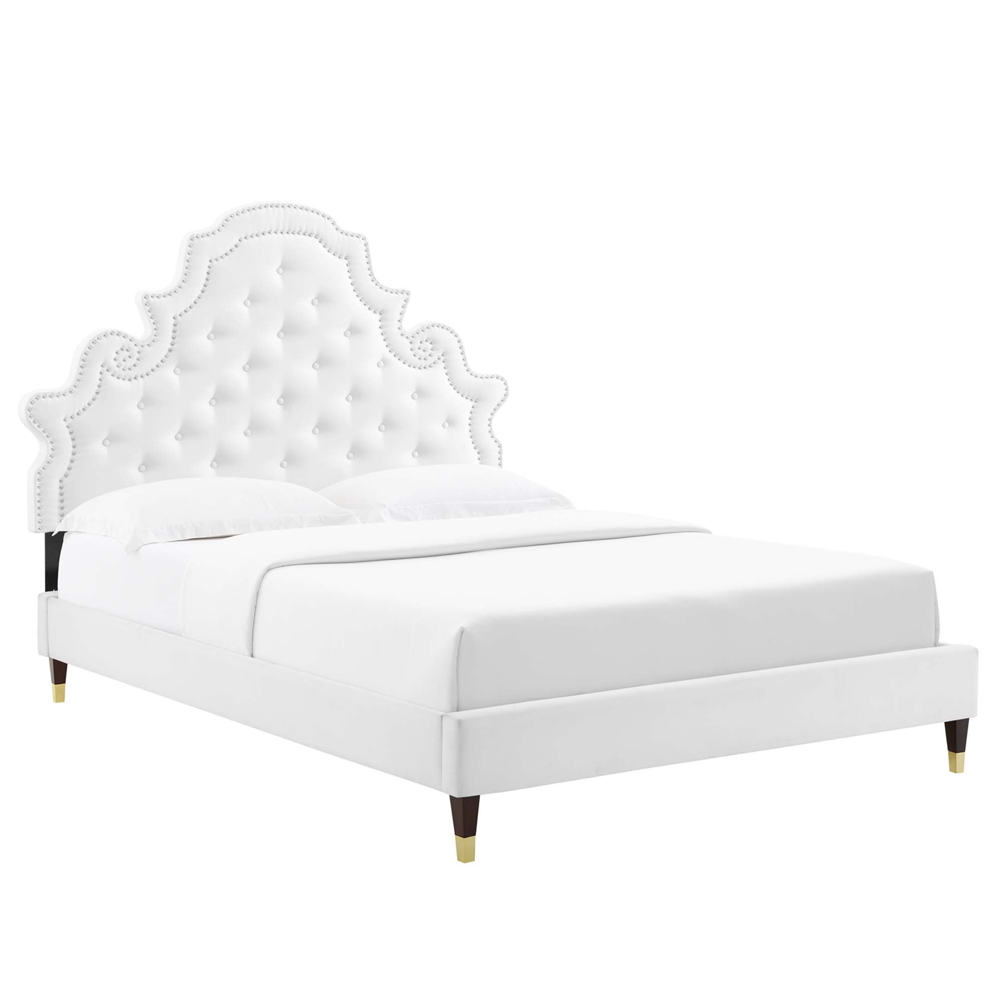 Gwyneth Tufted Performance Velvet Full Platform Bed by Modway - Best Buy Furniture