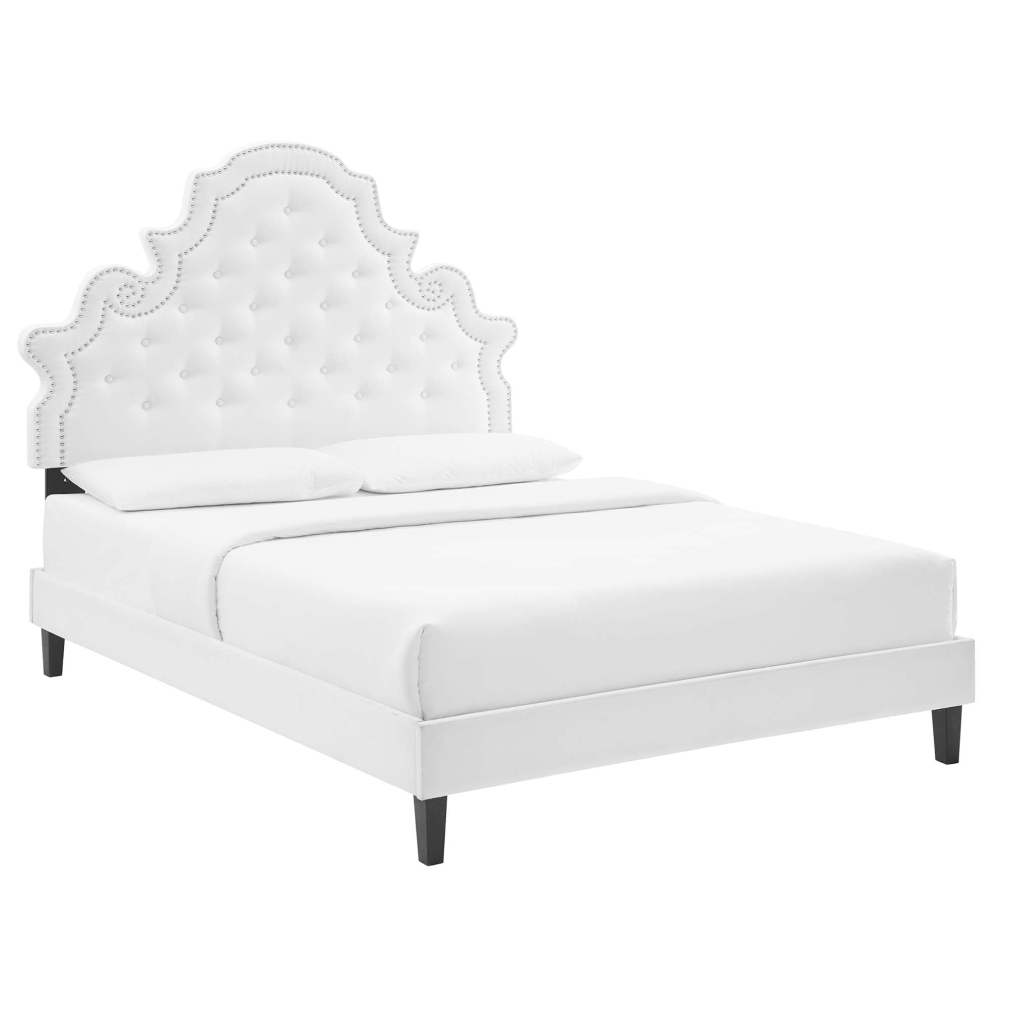 Gwyneth Tufted Performance Velvet Full Platform Bed by Modway - Best Buy Furniture