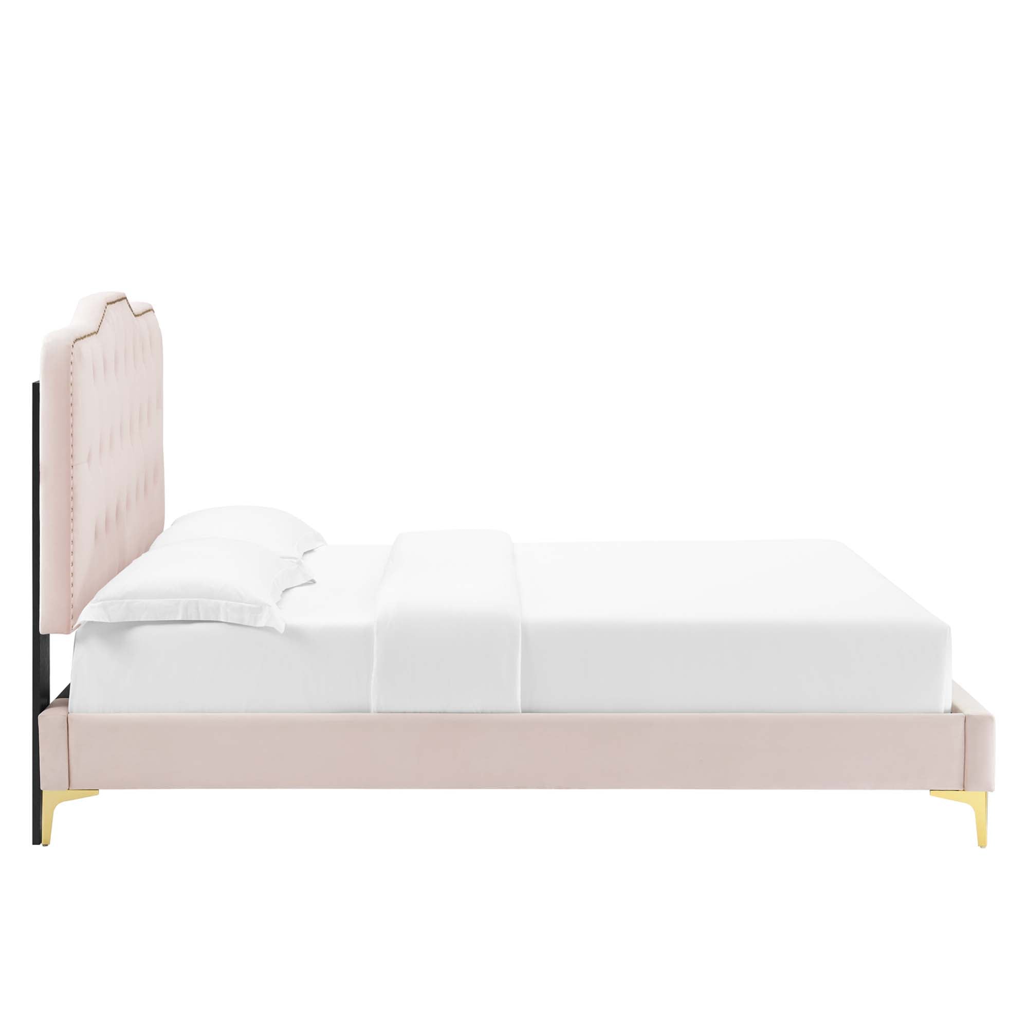 Amber Tufted Performance Velvet Twin Platform Bed by Modway - Best Buy Furniture